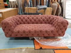 "Chester Moon" Italian Tufted Leather Sofa for Baxter