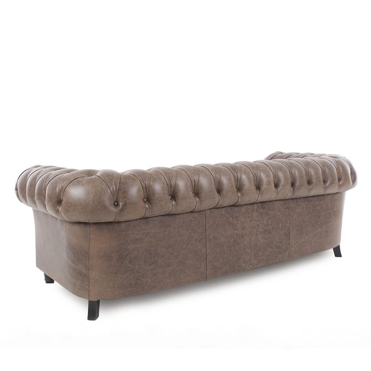 Spanish Chester Patinated 3 Sofa For Sale
