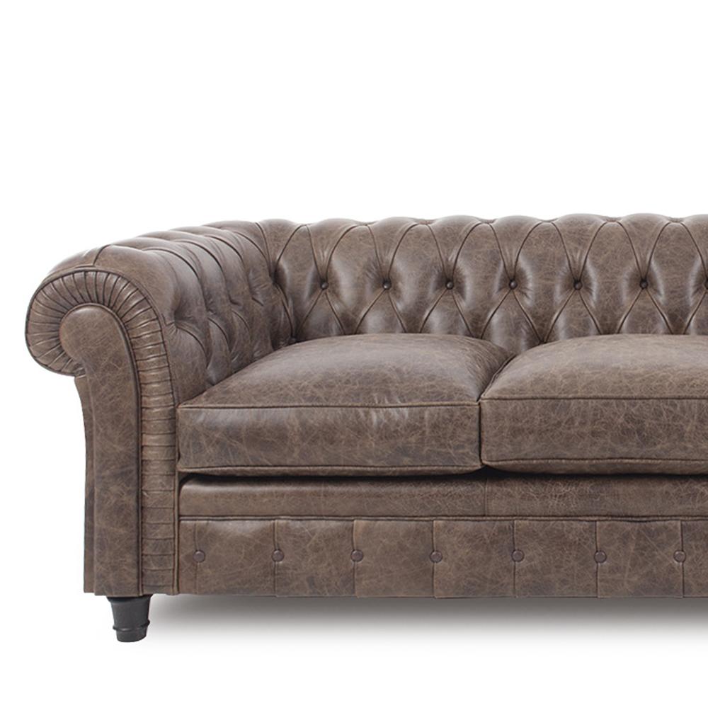 Hand-Crafted Chester Patinated 3 Sofa For Sale