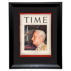 Chester W. Nimitz signiertes Titelblatt des Time Magazine, datiert 26. Februar 1945