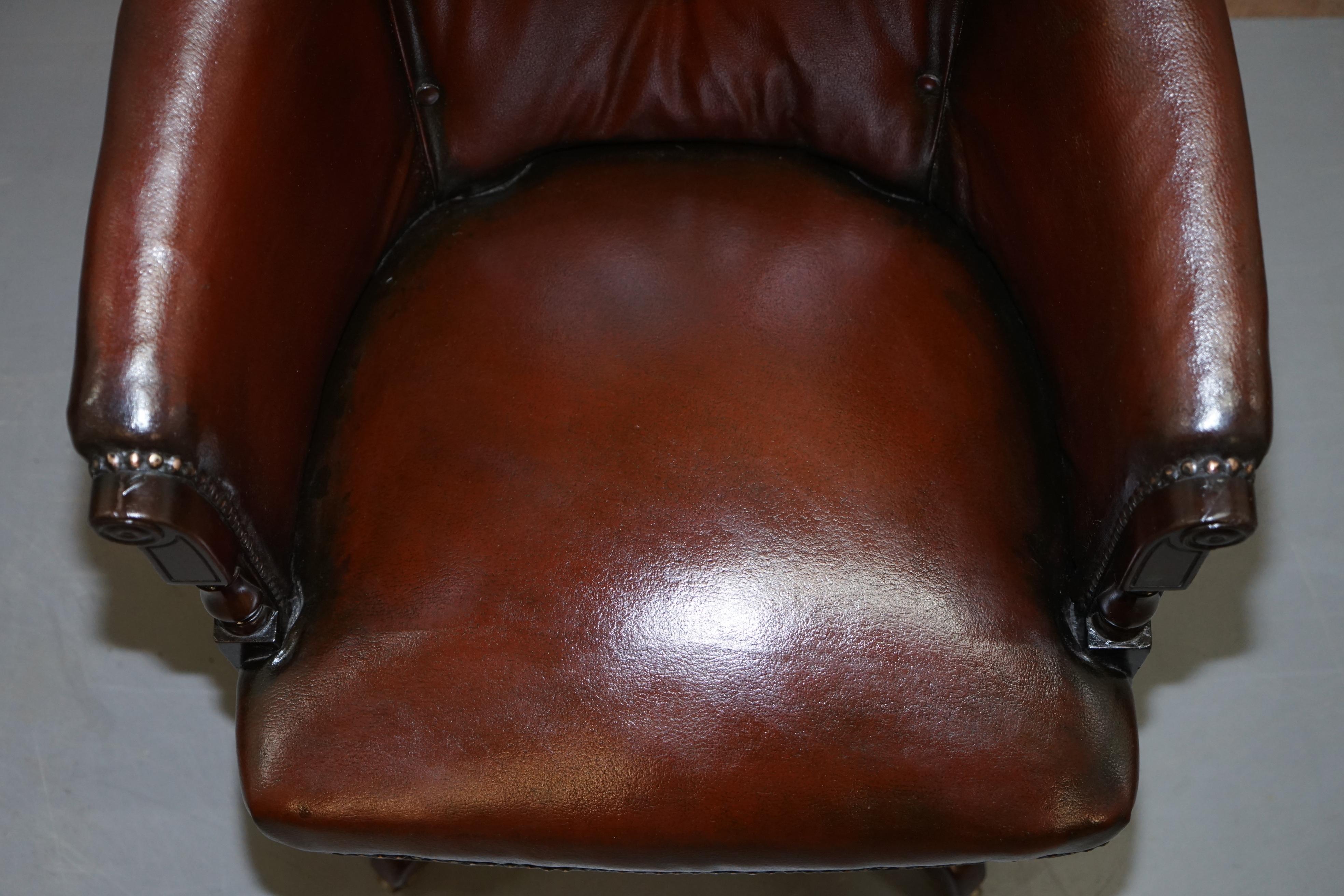 antique swivel captains chair