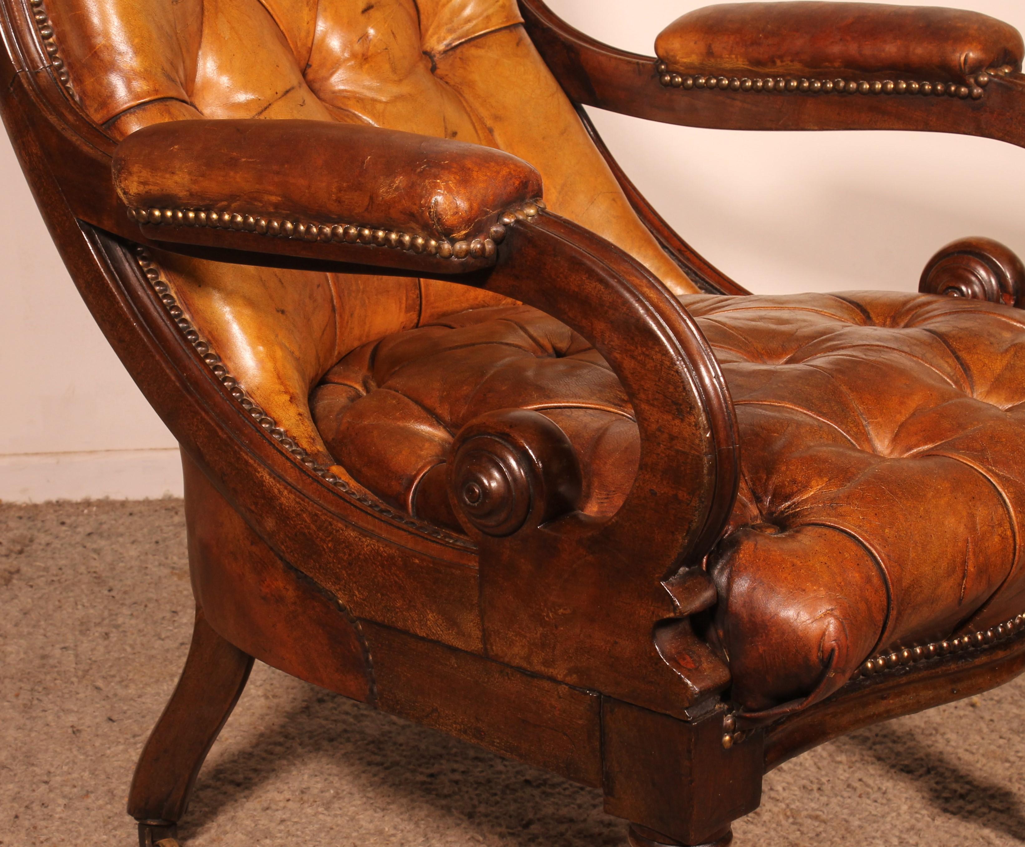 Britannico Poltrona Chesterfield - XIX secolo, dall'Inghilterra in vendita