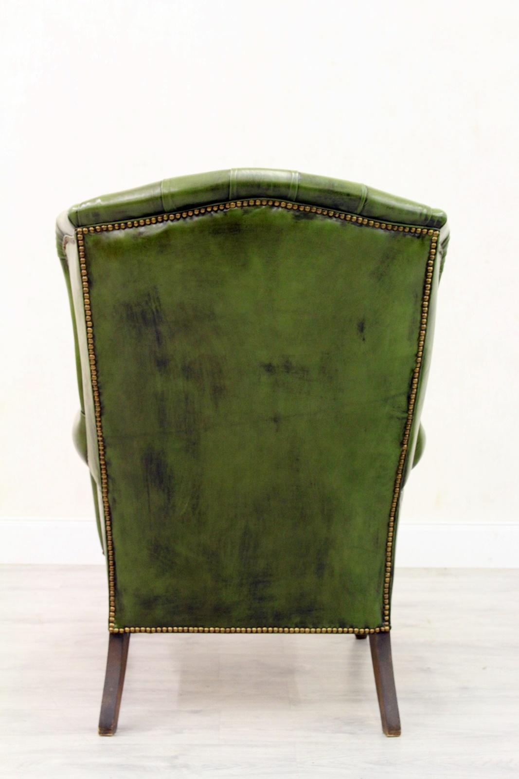 Antique Chesterfield Armchair Wing Chair For Sale 6