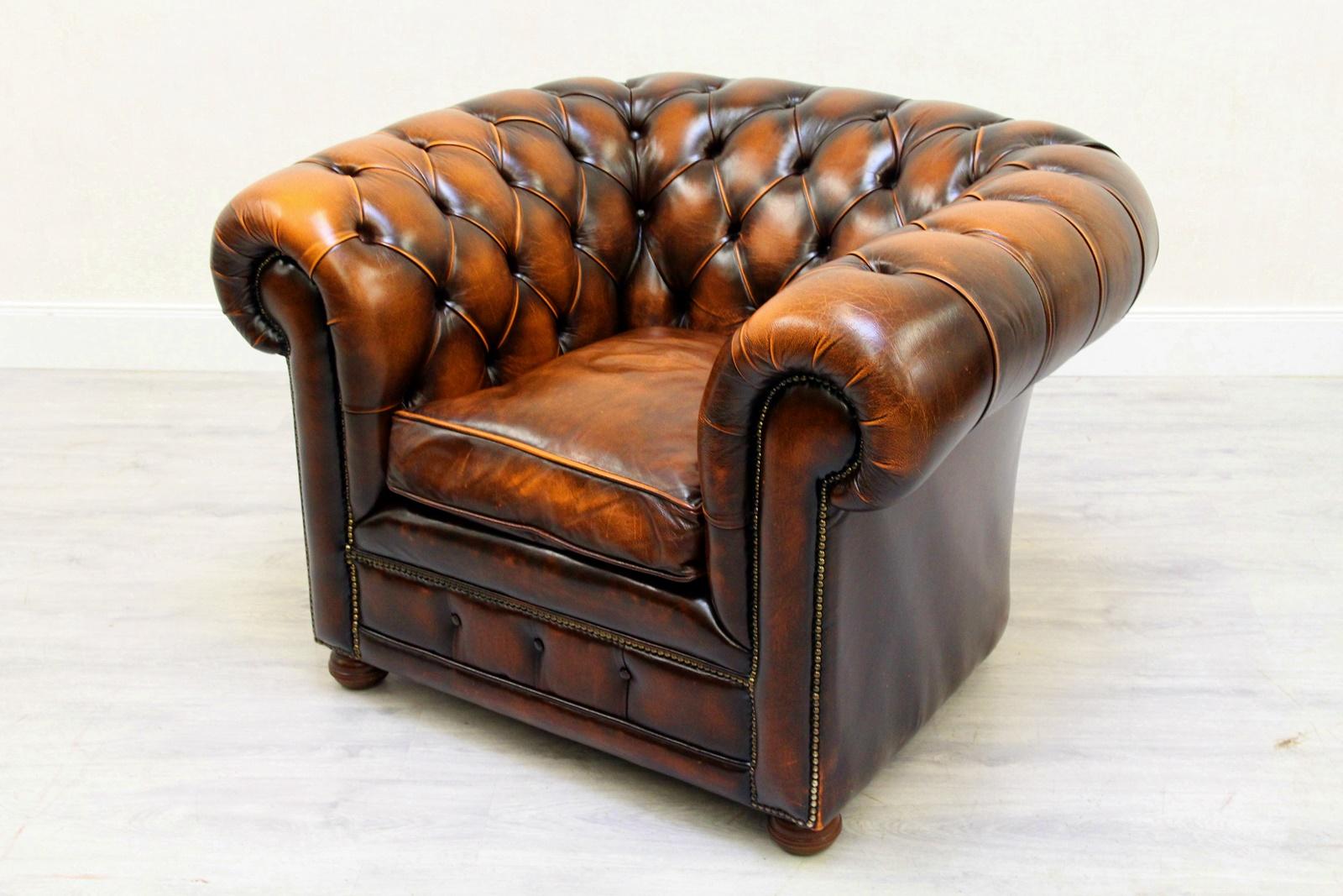 Chesterfield Armchair Armchair Wing Chair Antique Chair (Ende des 20. Jahrhunderts)