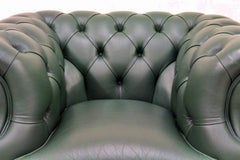 Chesterfield armchair leather antique wing chair recliner armchair