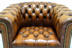 Chesterfield Armchair Leather Antique Wing Chair Recliner Armchair