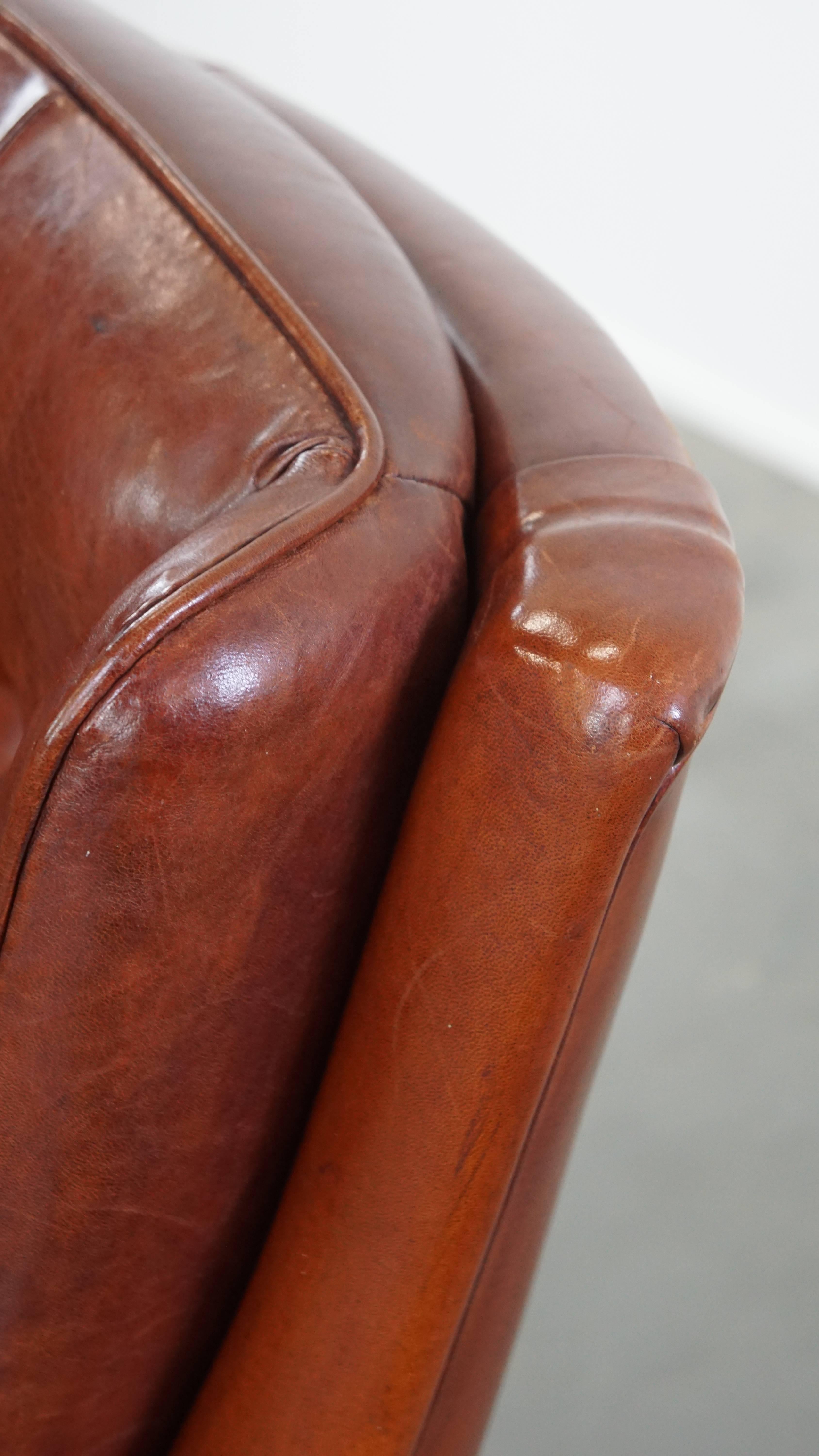 Sillón Chesterfield de piel de oveja en venta 10