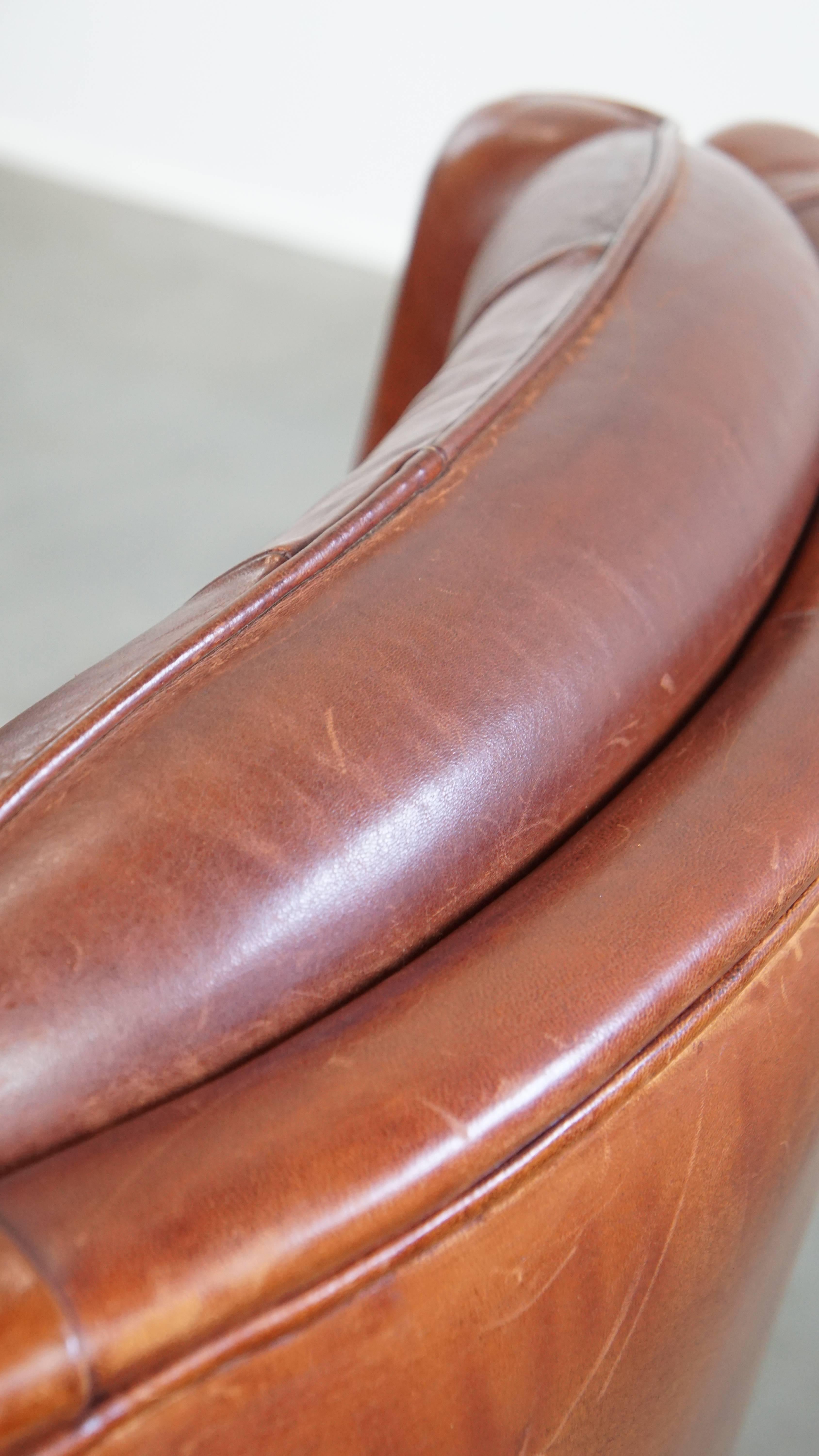 Sillón Chesterfield de piel de oveja en venta 12