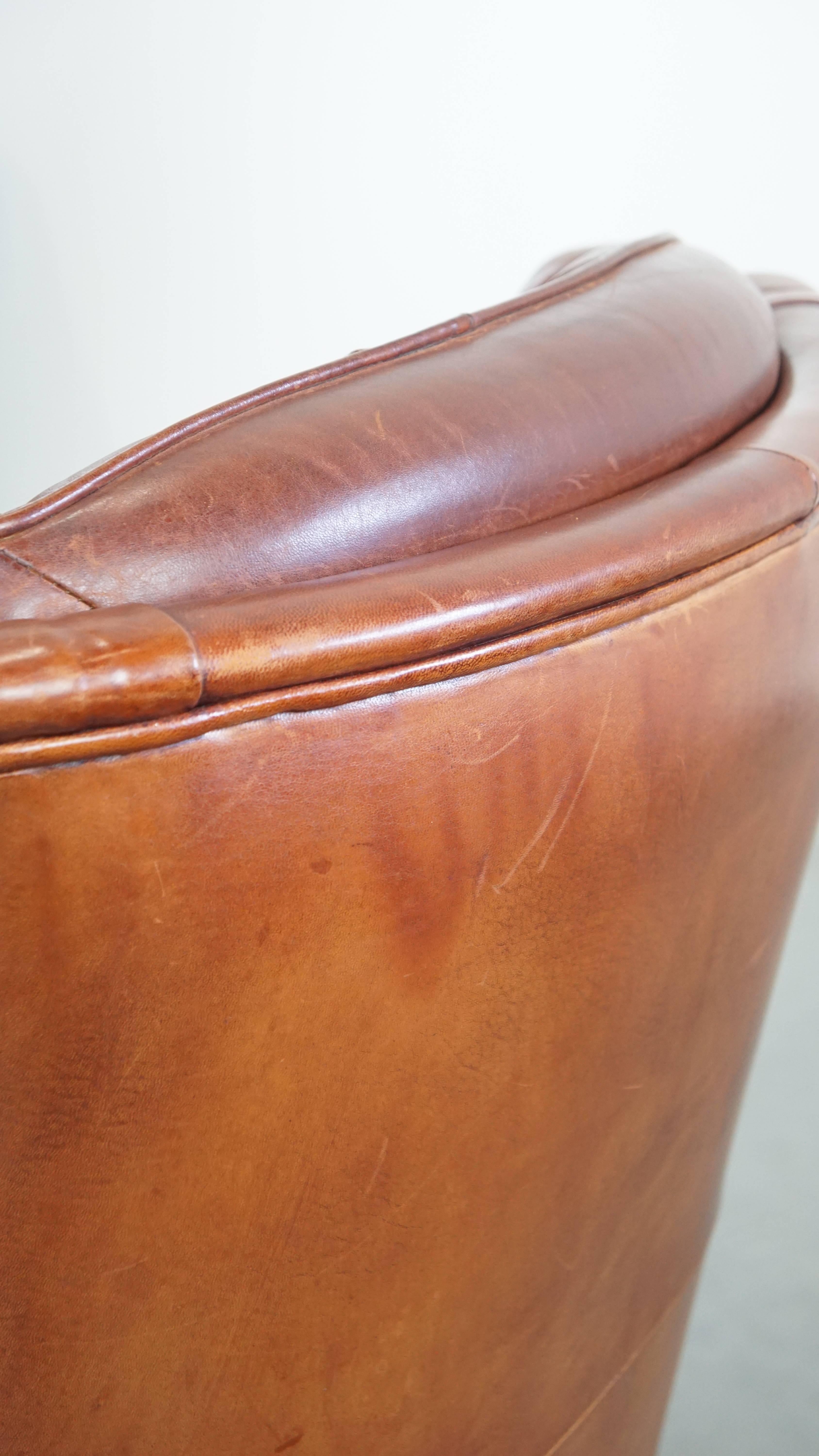 Sillón Chesterfield de piel de oveja en venta 13