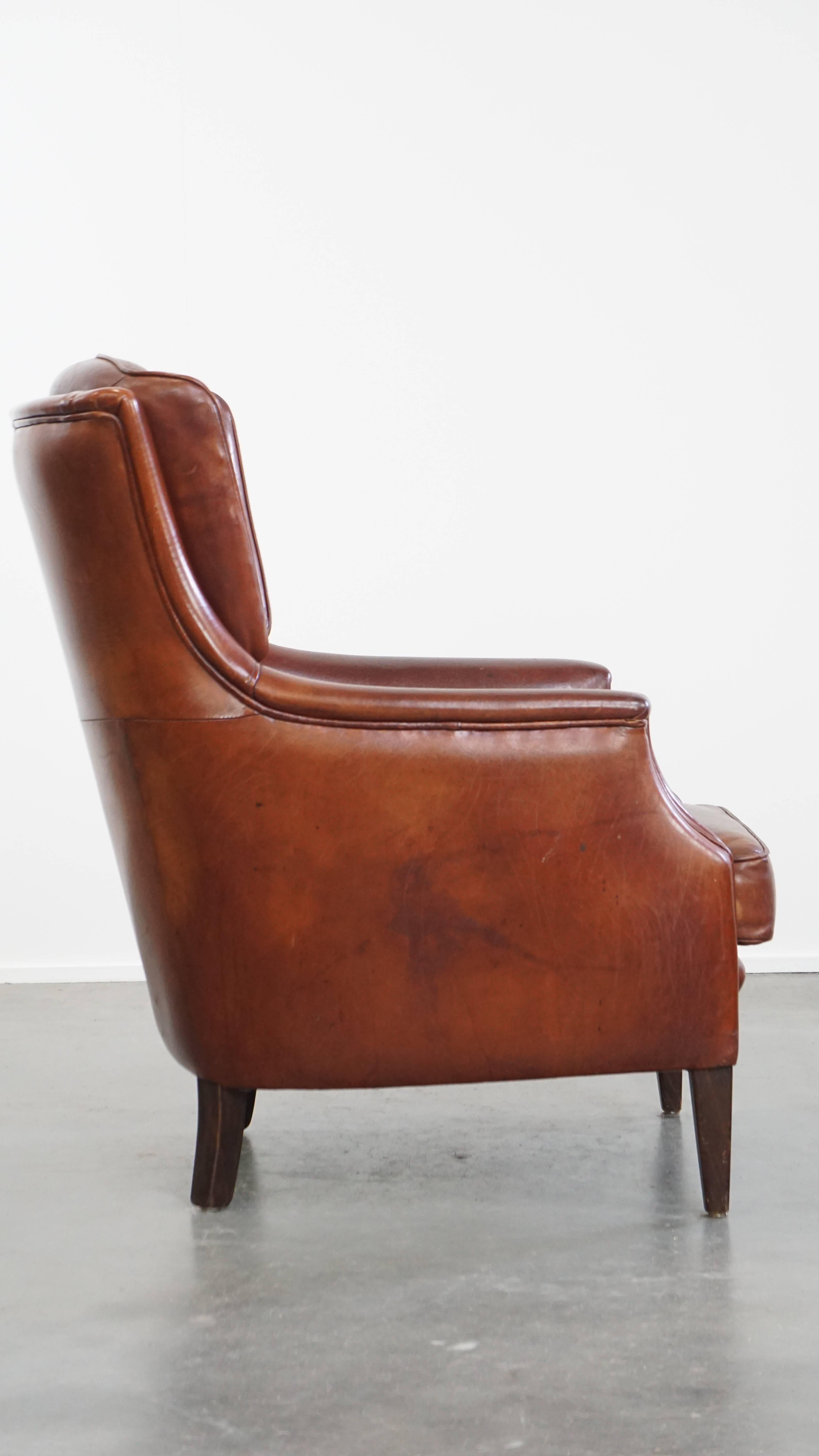 Sillón Chesterfield de piel de oveja Romano clásico en venta