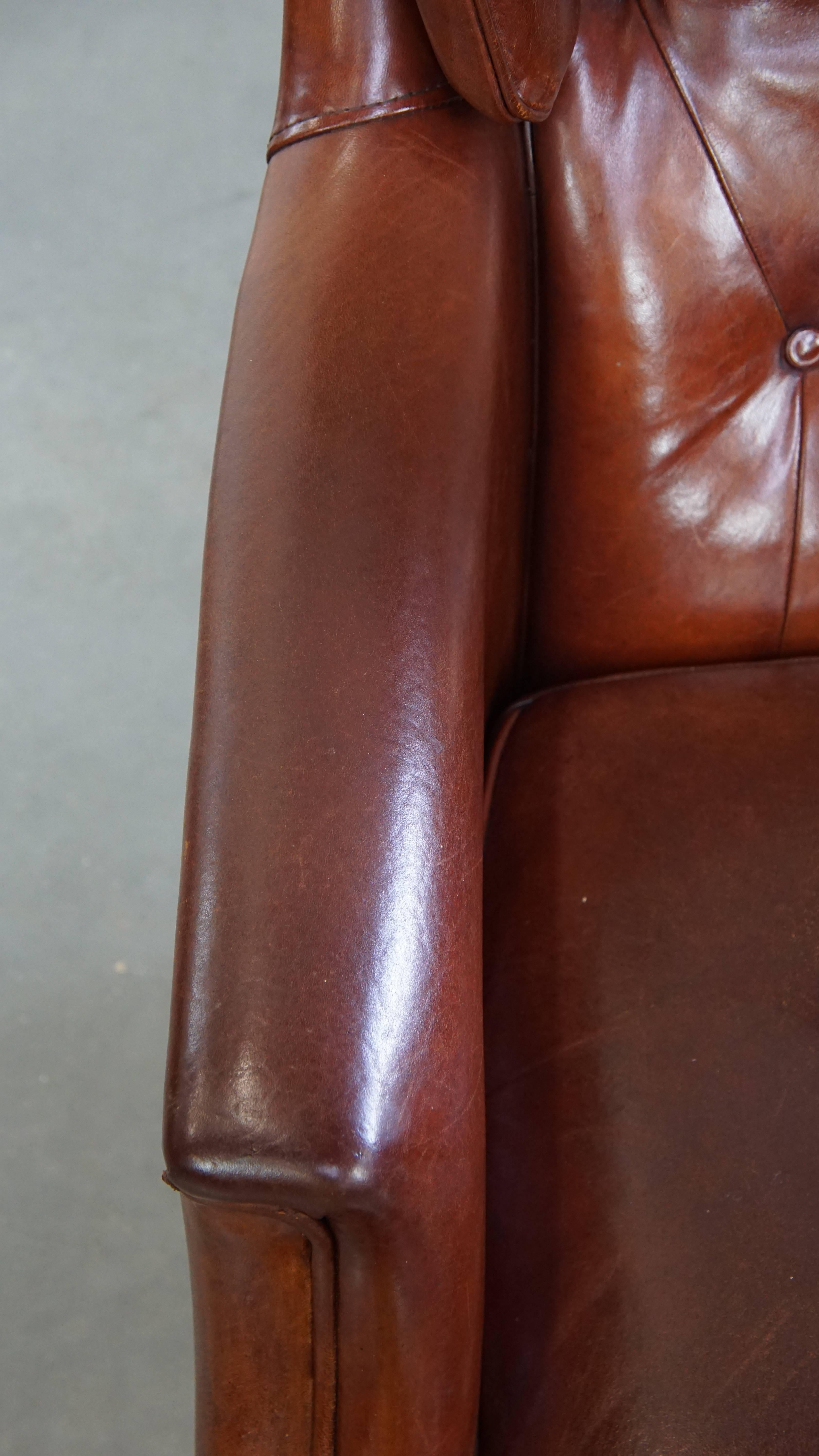 Sillón Chesterfield de piel de oveja en venta 1