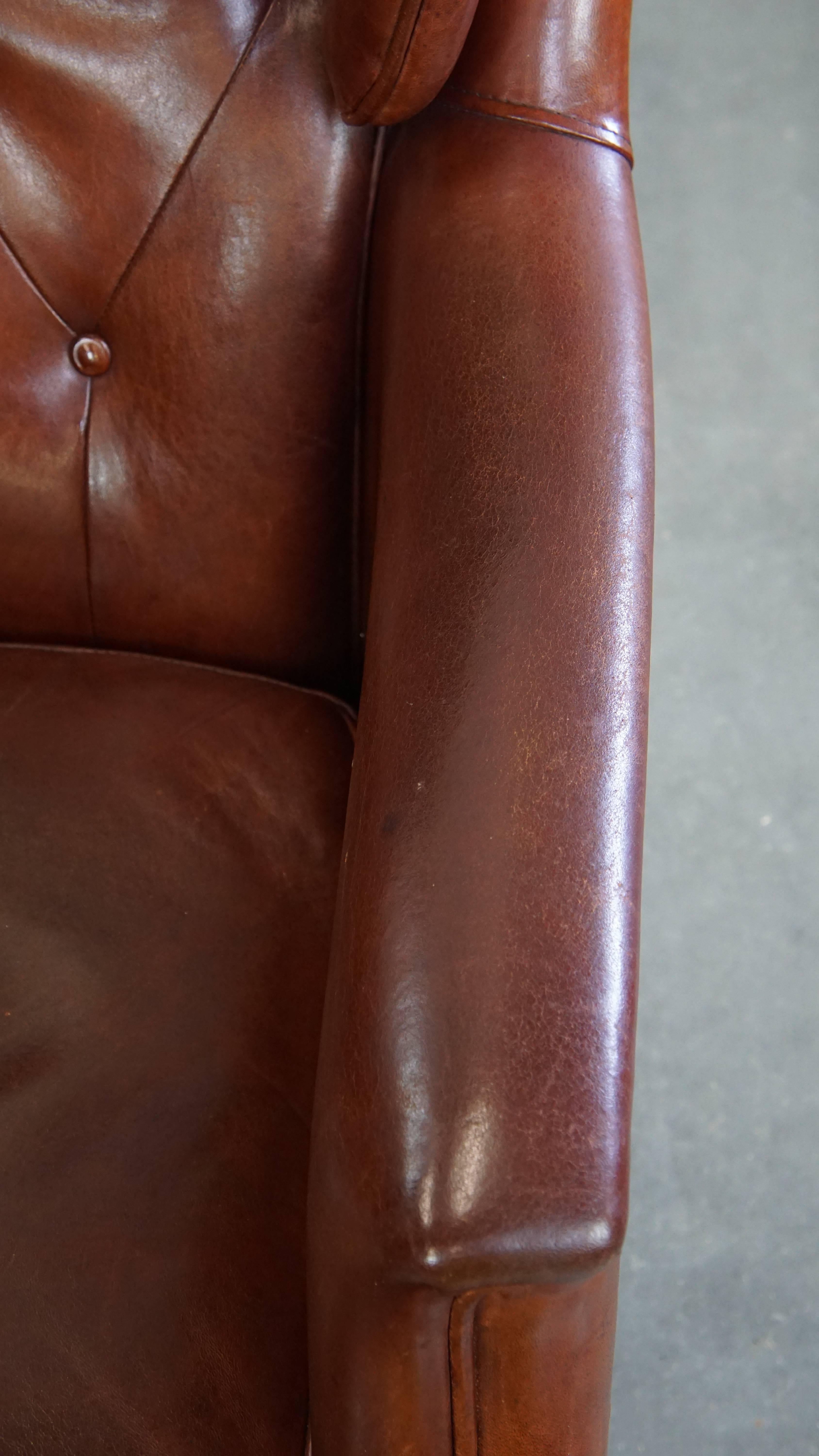 Sillón Chesterfield de piel de oveja en venta 2