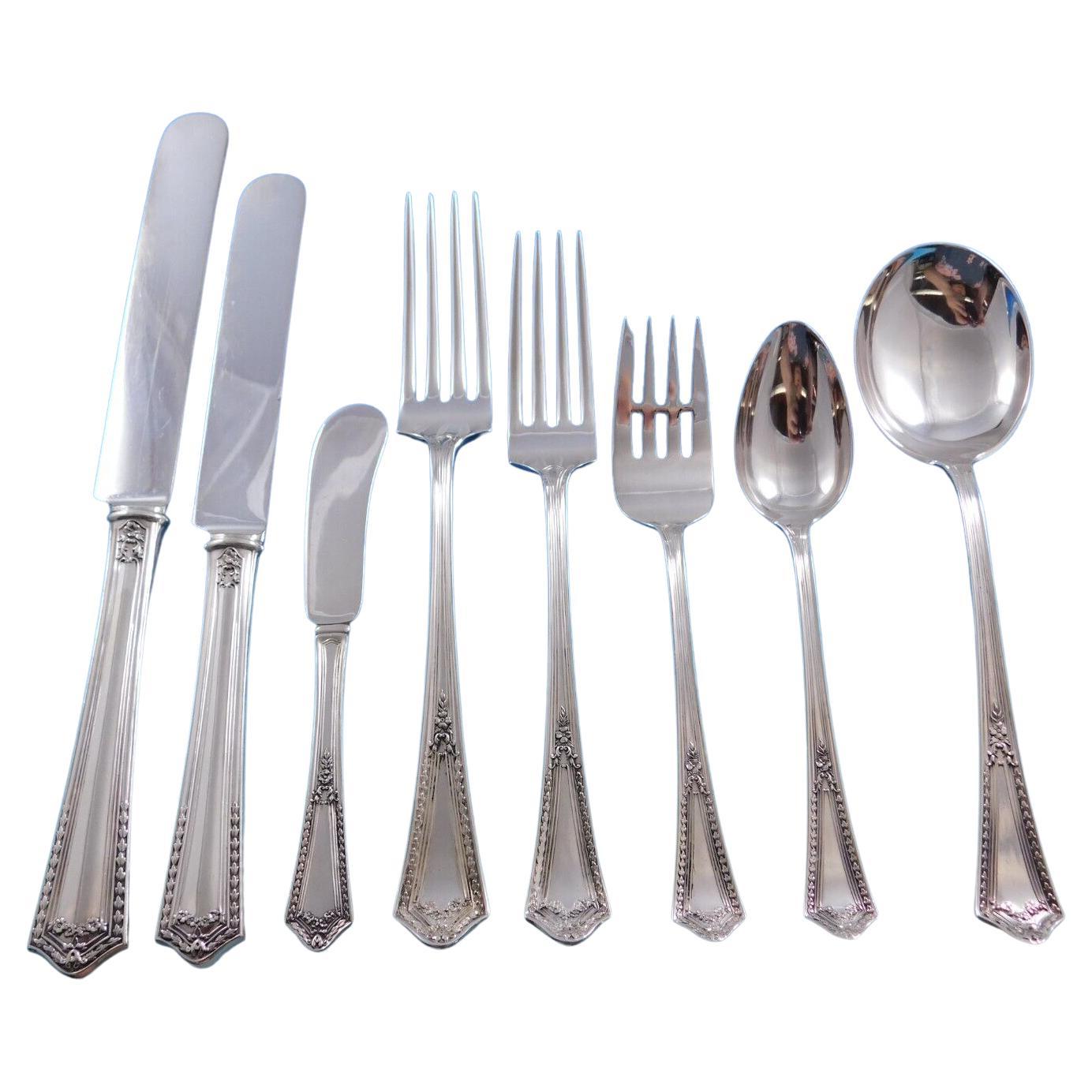 Chesterfield by International Sterling Silver Flatware Set Service 52 pcs Dinner