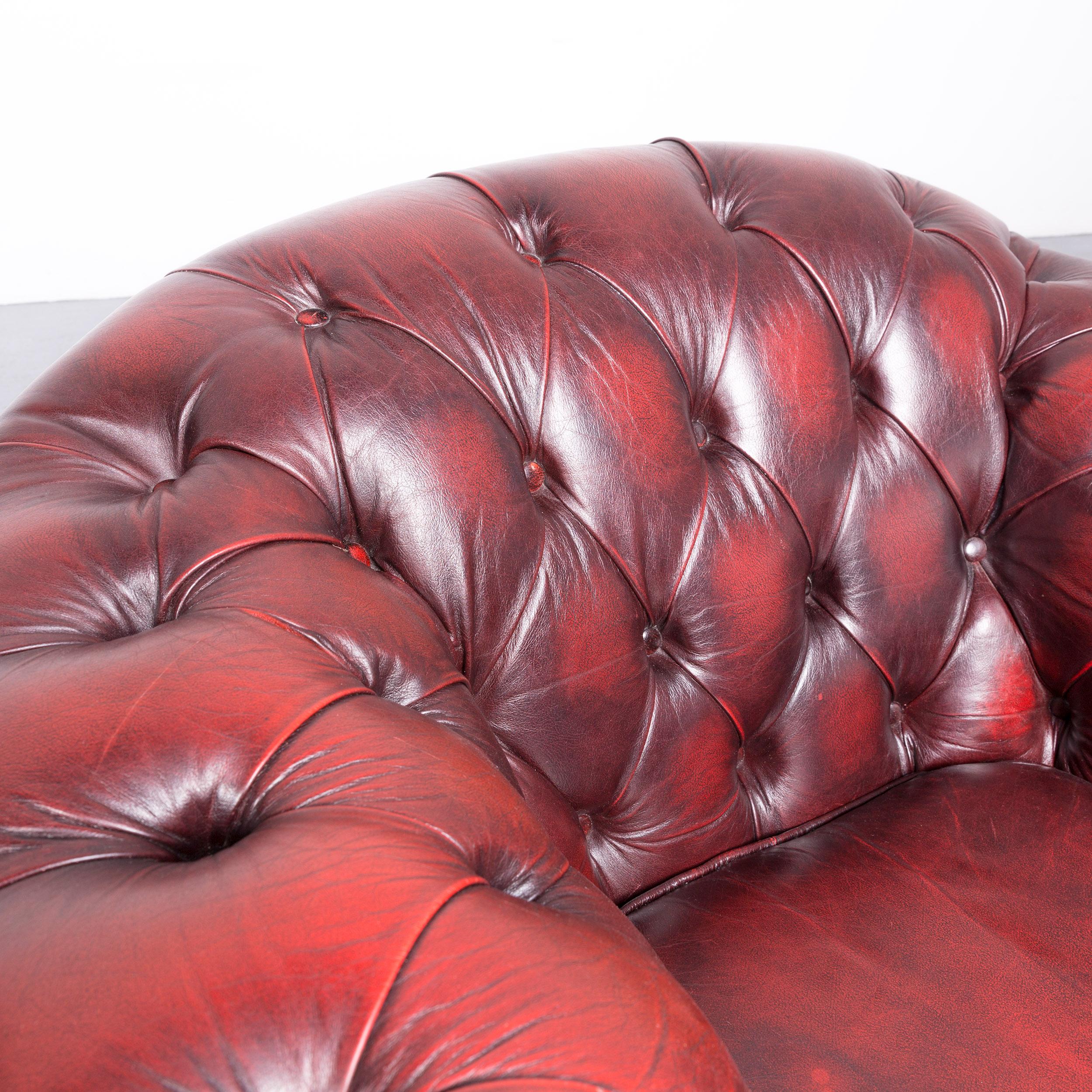 red chesterfield chair