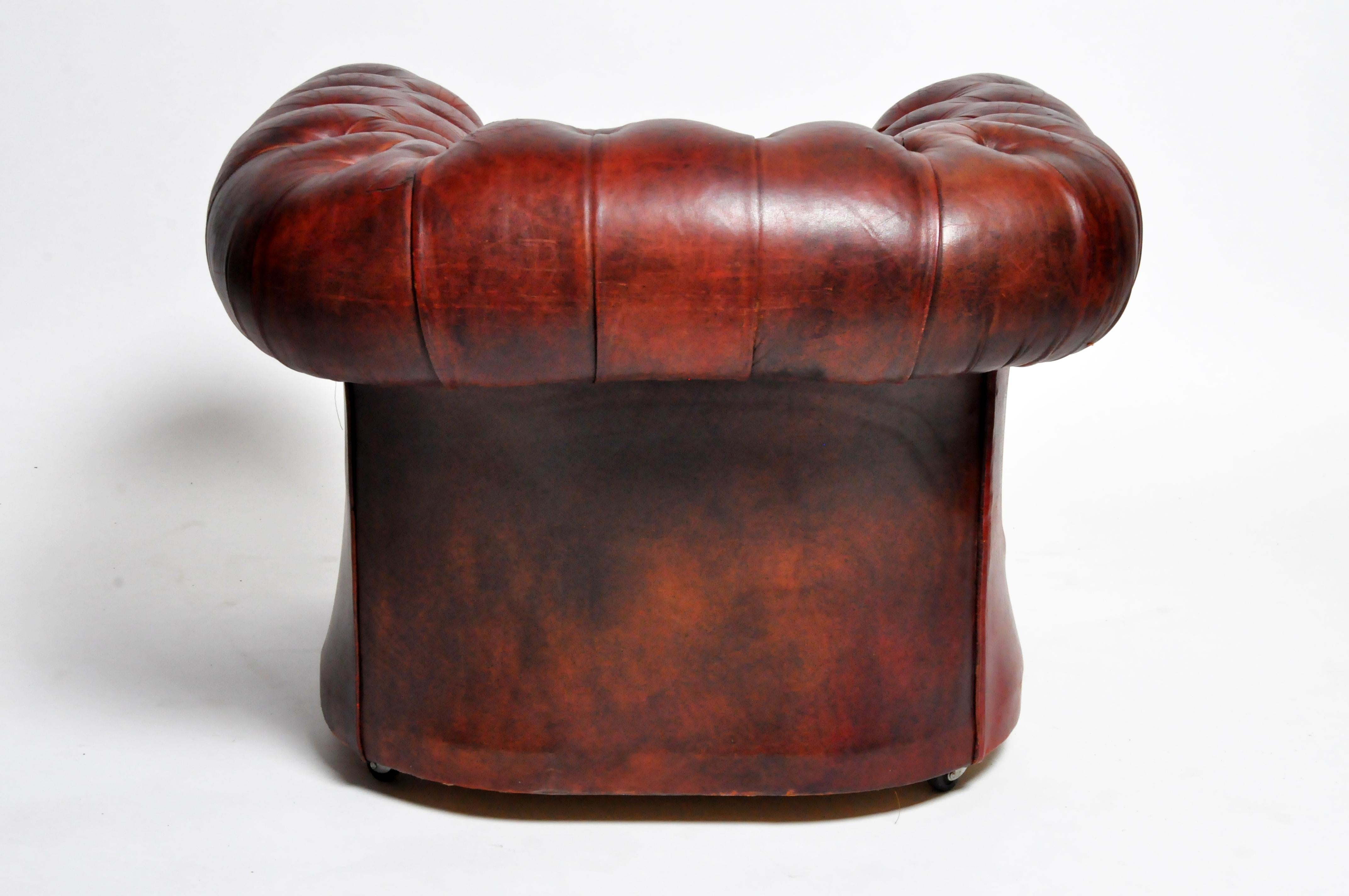 French Chesterfield Chair on Casters