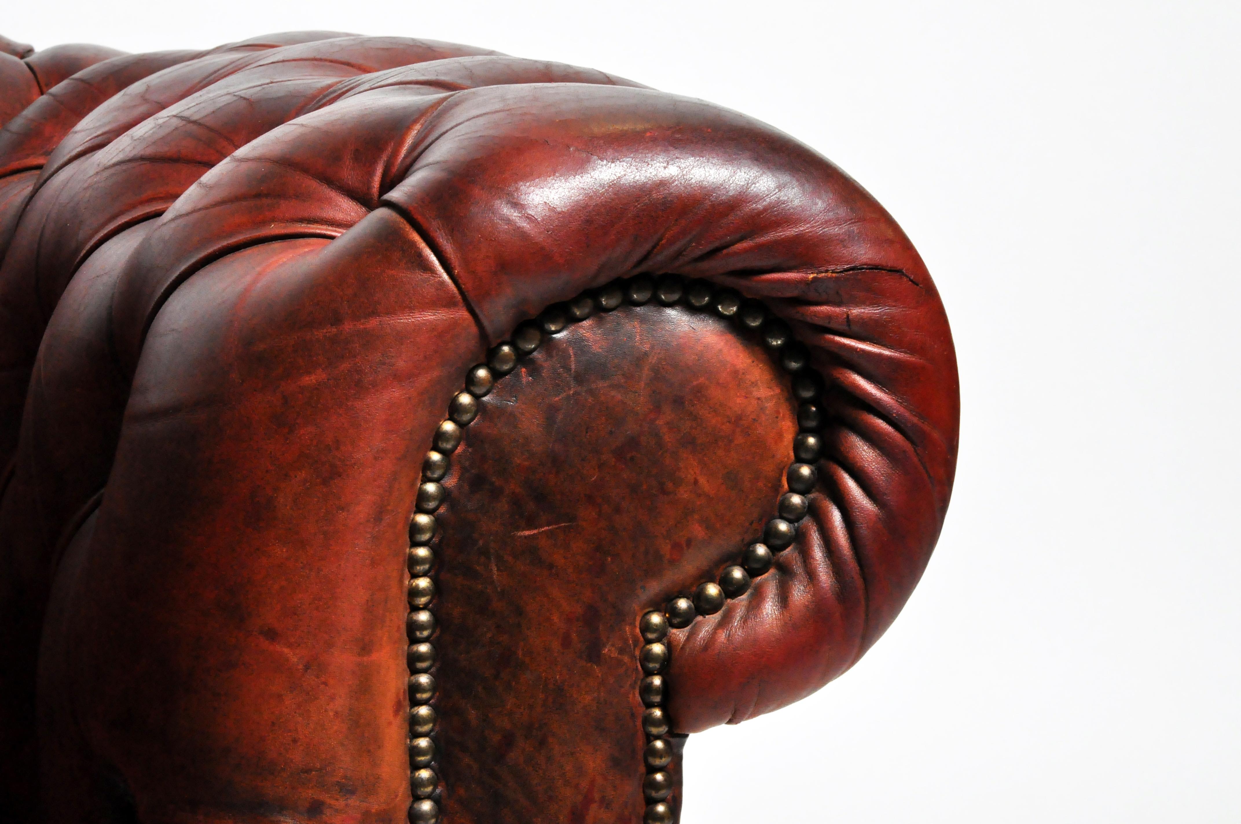 Mid-20th Century Chesterfield Chair on Casters