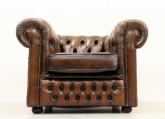 Chesterfield Chippendale Armchair Club Chair Leather Antique Leather
