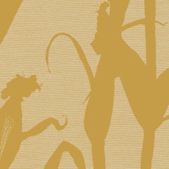 Chesterfield-Corn Silhouette Wallpaper in Mustard