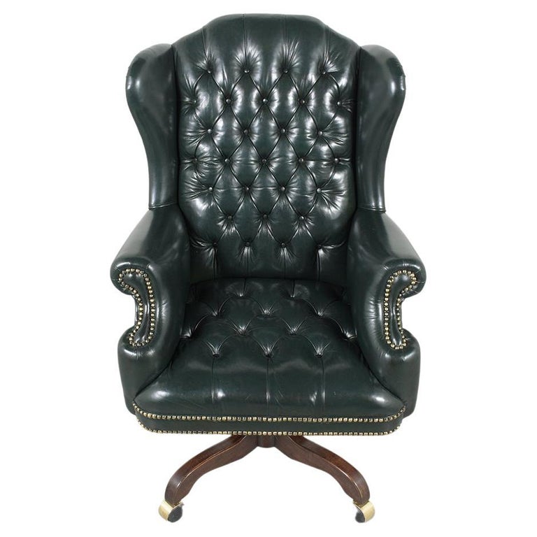 Chesterfield Executive Office Chair For Sale at 1stDibs