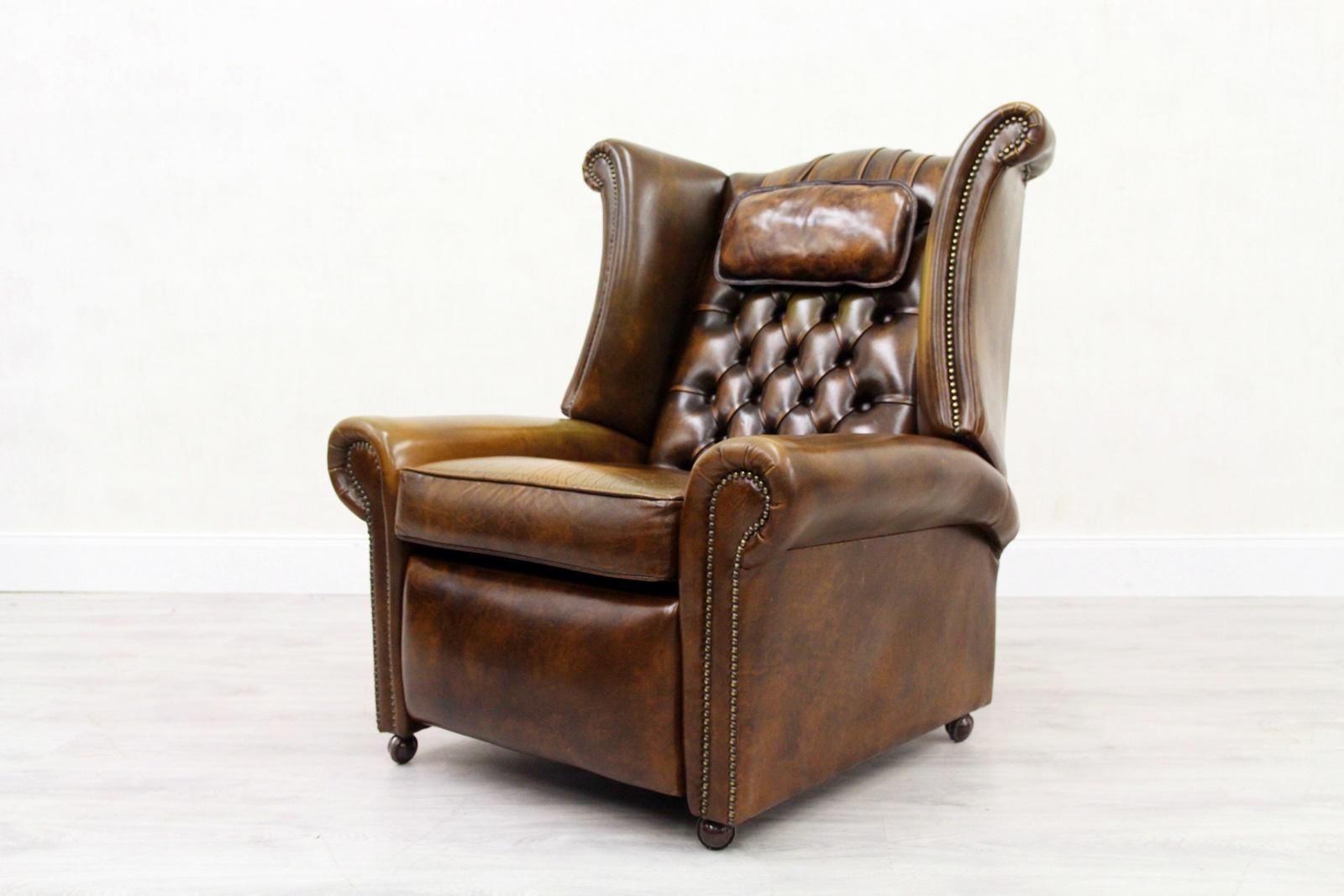 Chesterfield Fernsehsessel Ohrensessel Chippendale Sessel Antik In Good Condition In Lage, DE