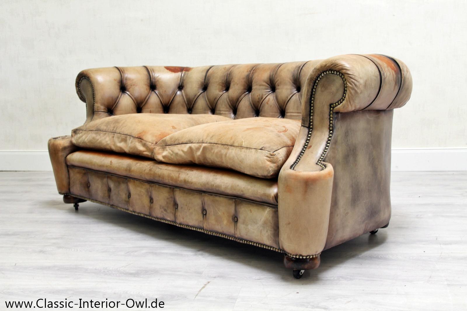 antik leder couch