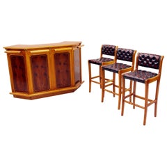 Chesterfield Hausbar Stool Leather Chair Celler Bar Cook