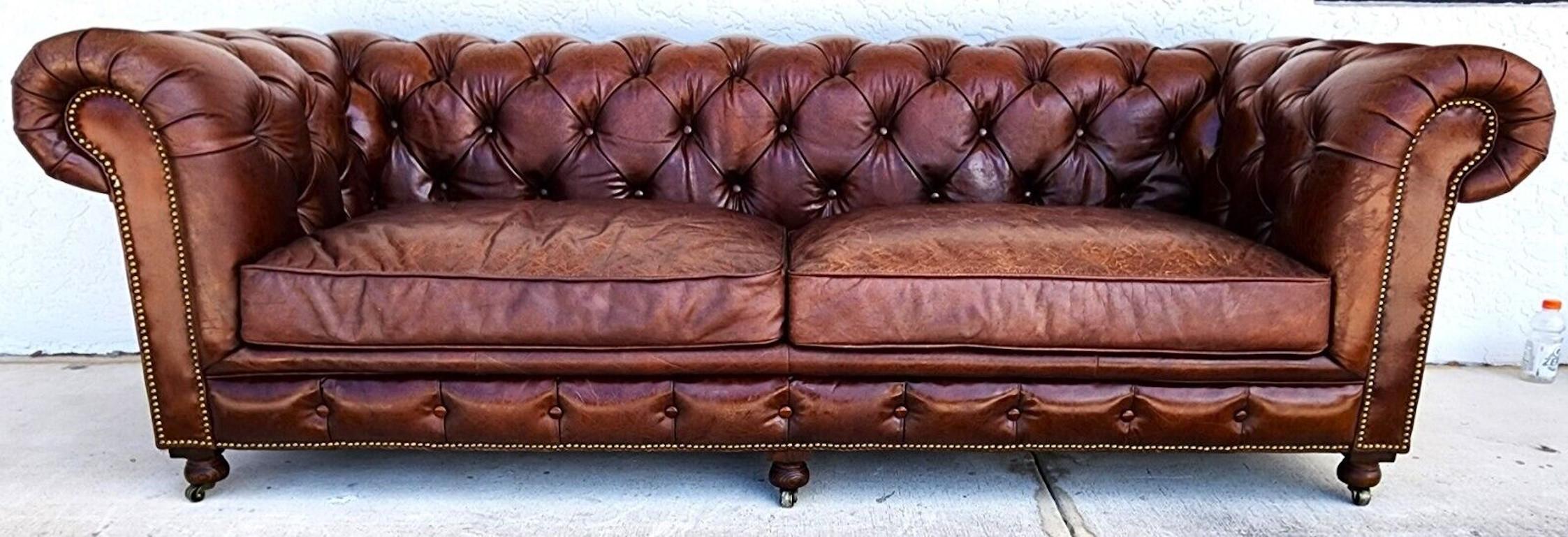 Chesterfield Leather Conrad Sofa by Four Hands  1