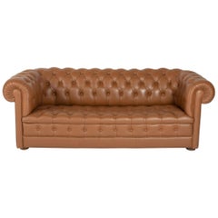 Chesterfield Leather Sofa and Armchairs Set, France, circa 1950 Chesterfield Leather Sofa and Armchairs Set, France, circa 1950