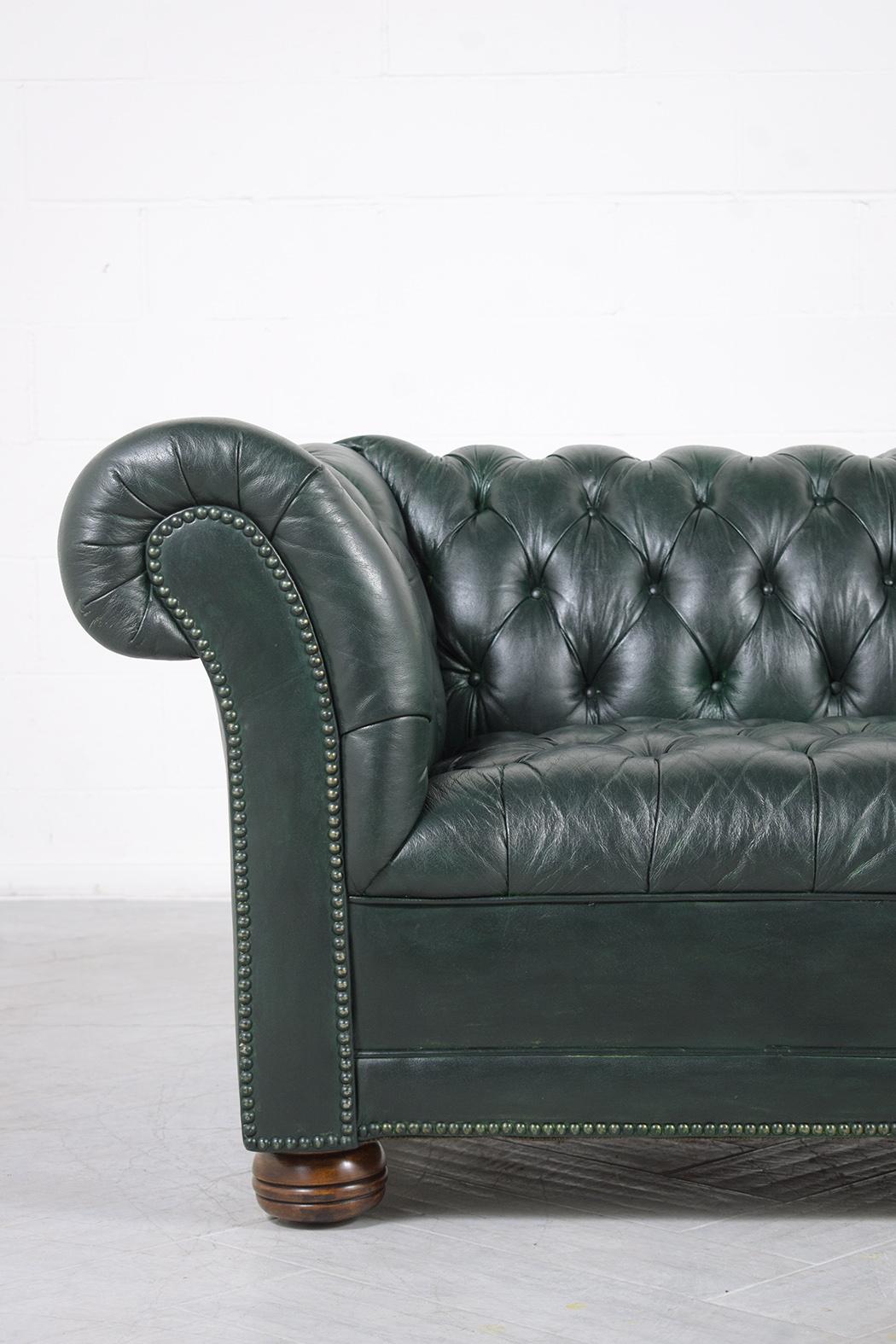 Metal Chesterfield Leather Sofa