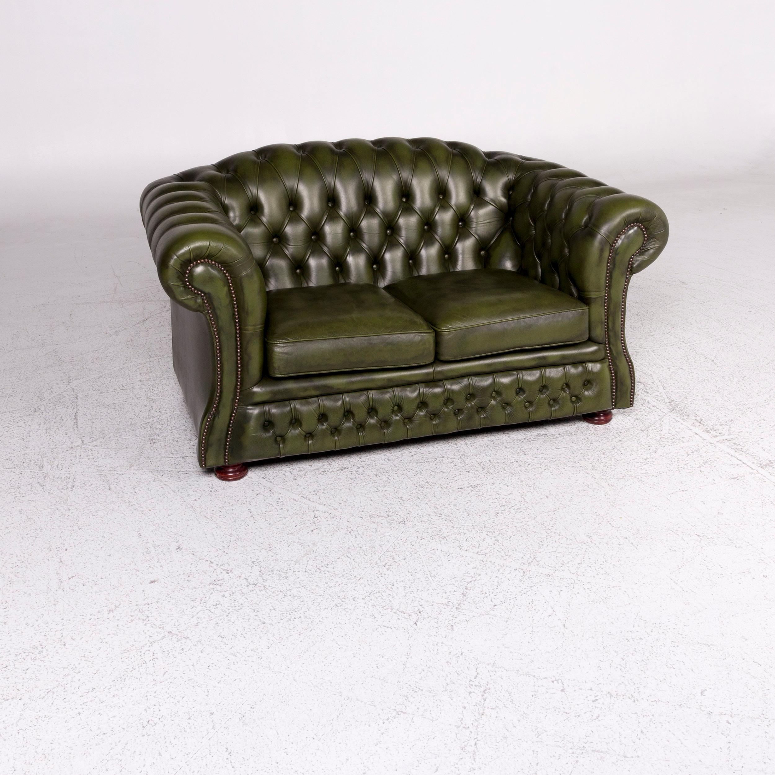 chesterfield sofa 2 seater green