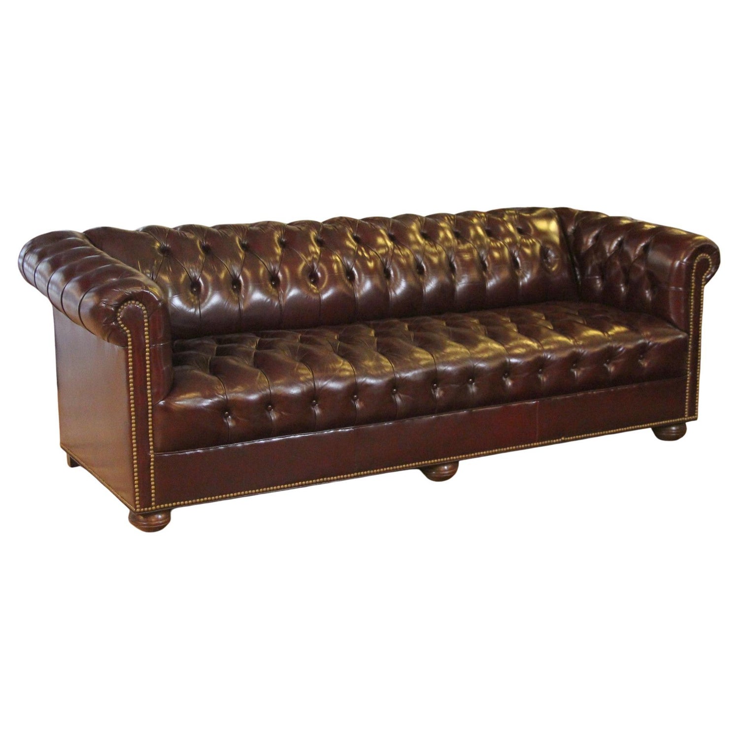 Chesterfield Leather Sofa in Oxblood Color from the 1970s For Sale at  1stDibs