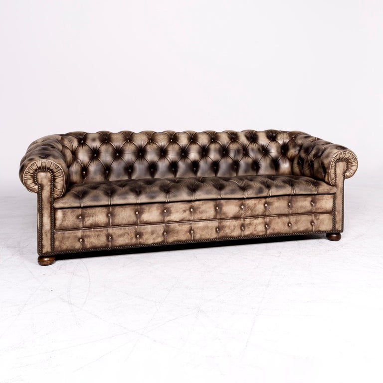Chesterfield Leather Sofa Cream Pattern Genuine Modern Chesterfield Leather Sofa Cream Pattern Genuine For