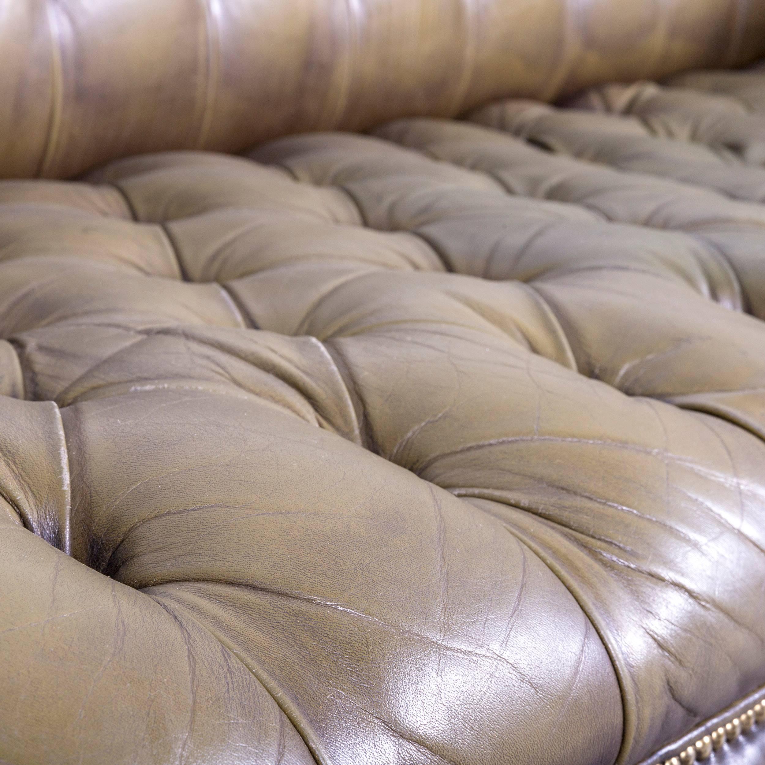 olive leather sofa