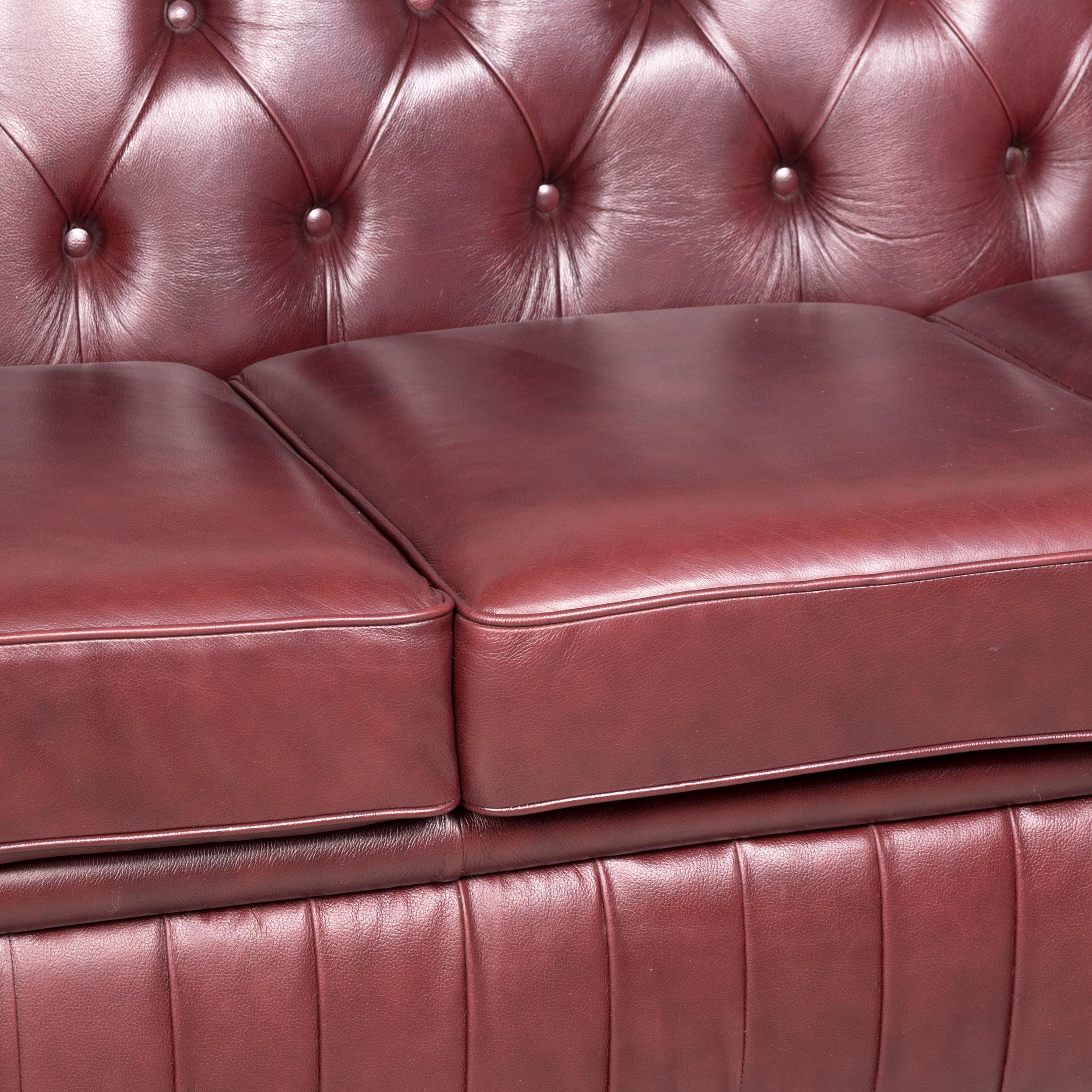 red retro couch