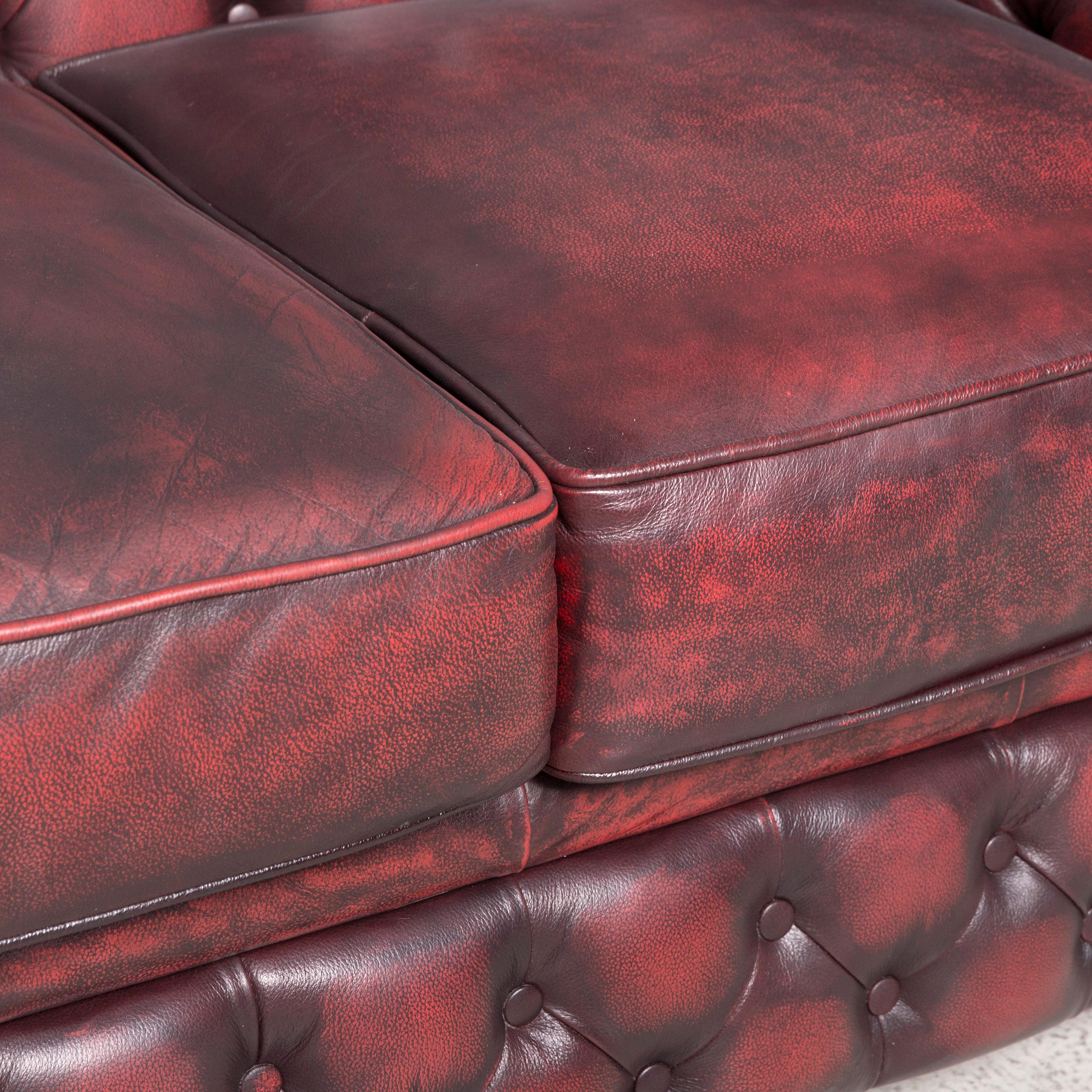 red retro sofa