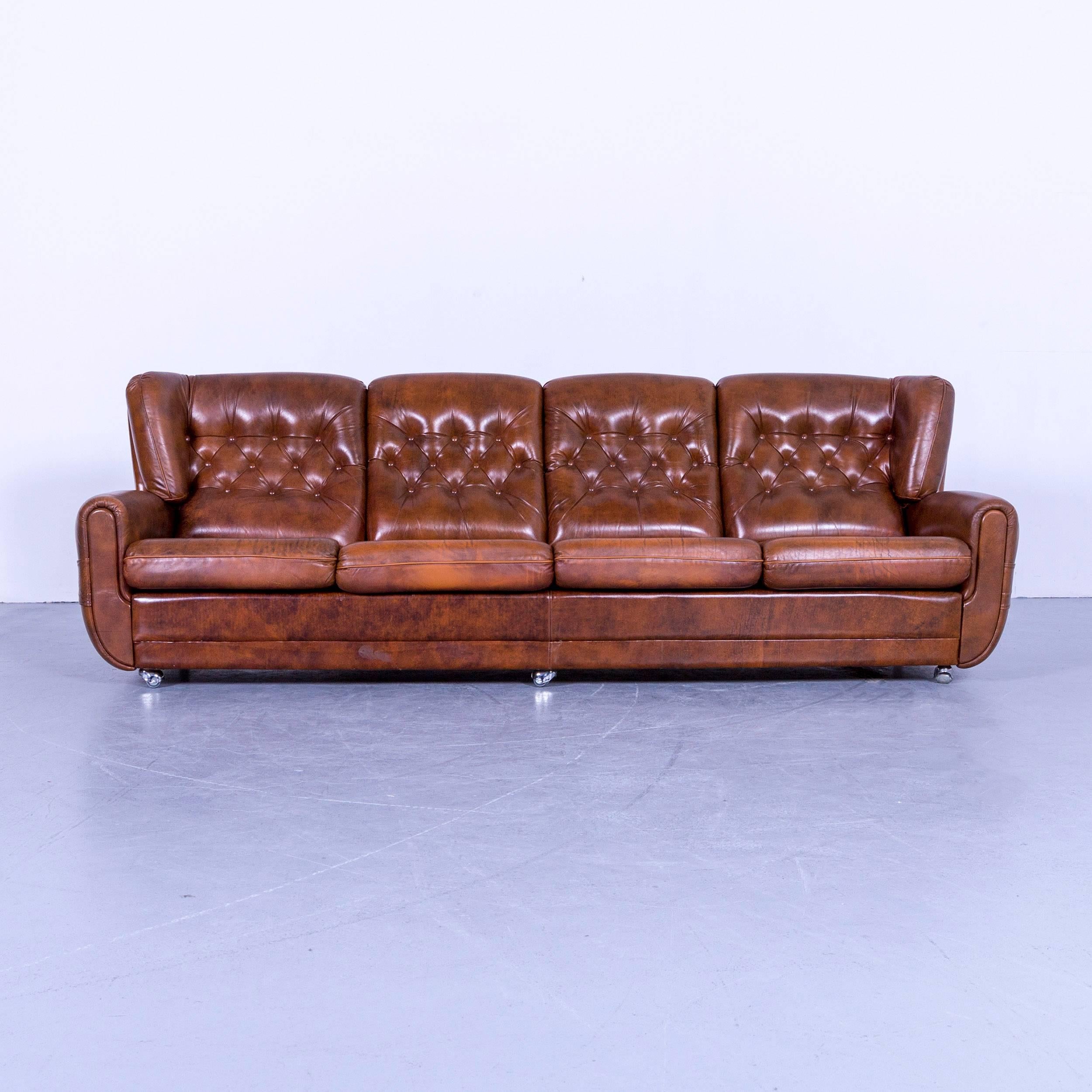 We offer delivery options to most destinations on earth. Find our shipping quotes at the bottom of this page in the shipping section.

An Chesterfield Leather Sofa Set Brown Four Seater 2x Armchair

Shipping:

An on point shipping process is our