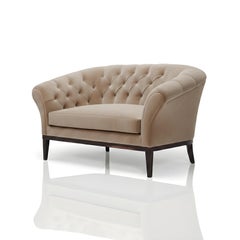 Chesterfield Loveseat by Munna Design Studio, Handcrafted Velvet