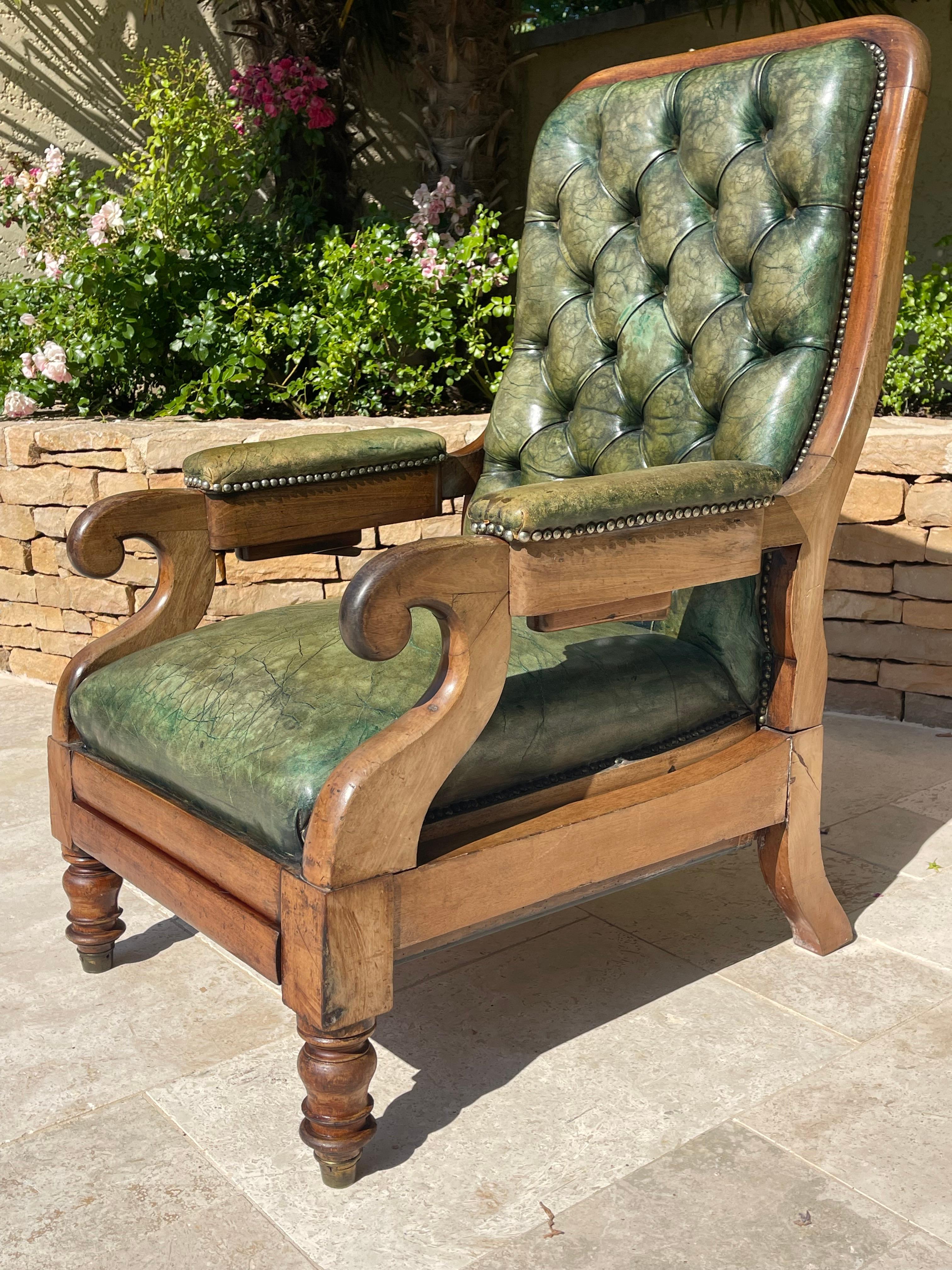 Fauteuil Chesterfield en acajou en vente 1