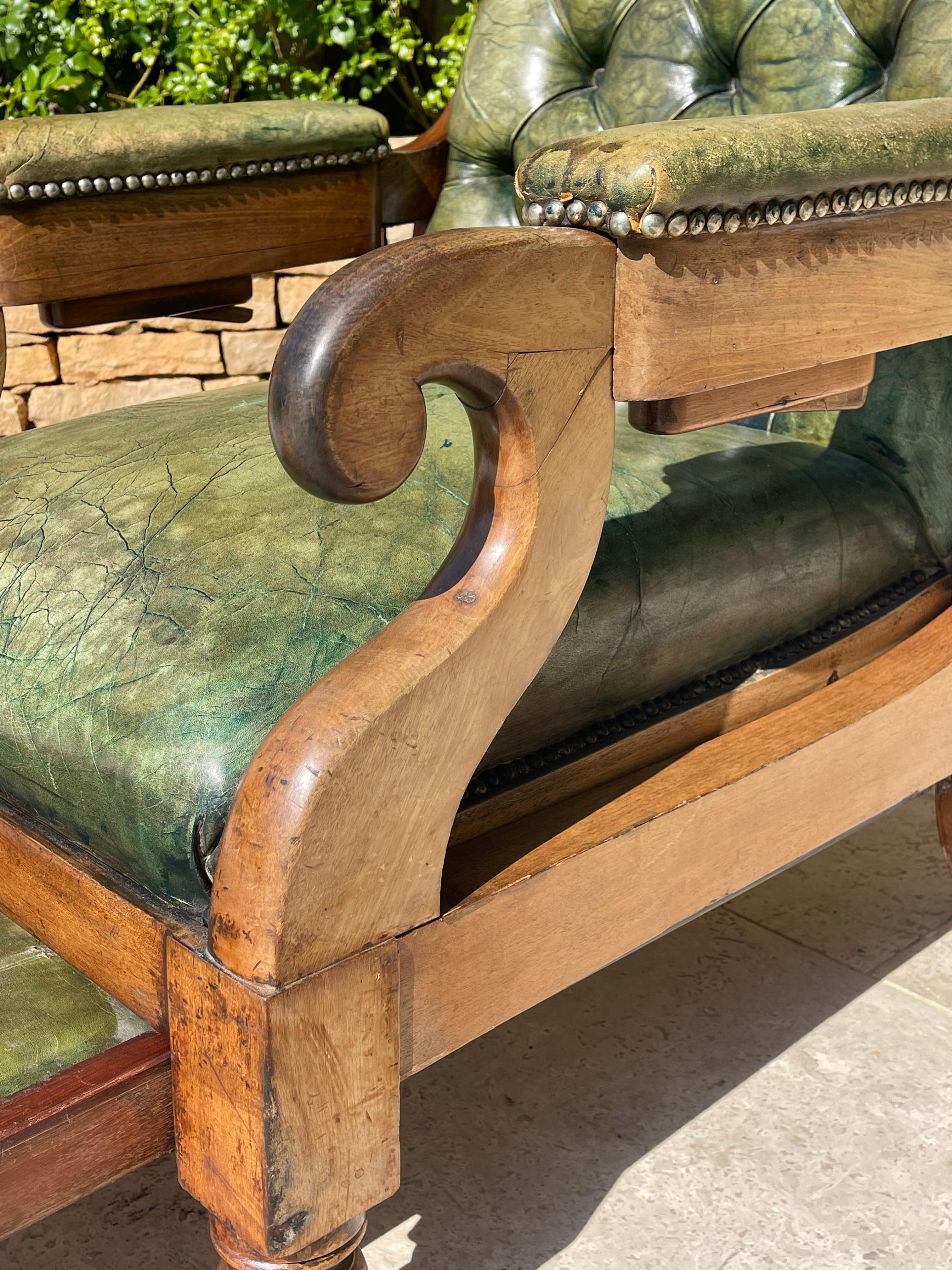 Fauteuil Chesterfield en acajou en vente 2