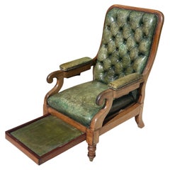 Fauteuil Chesterfield en acajou