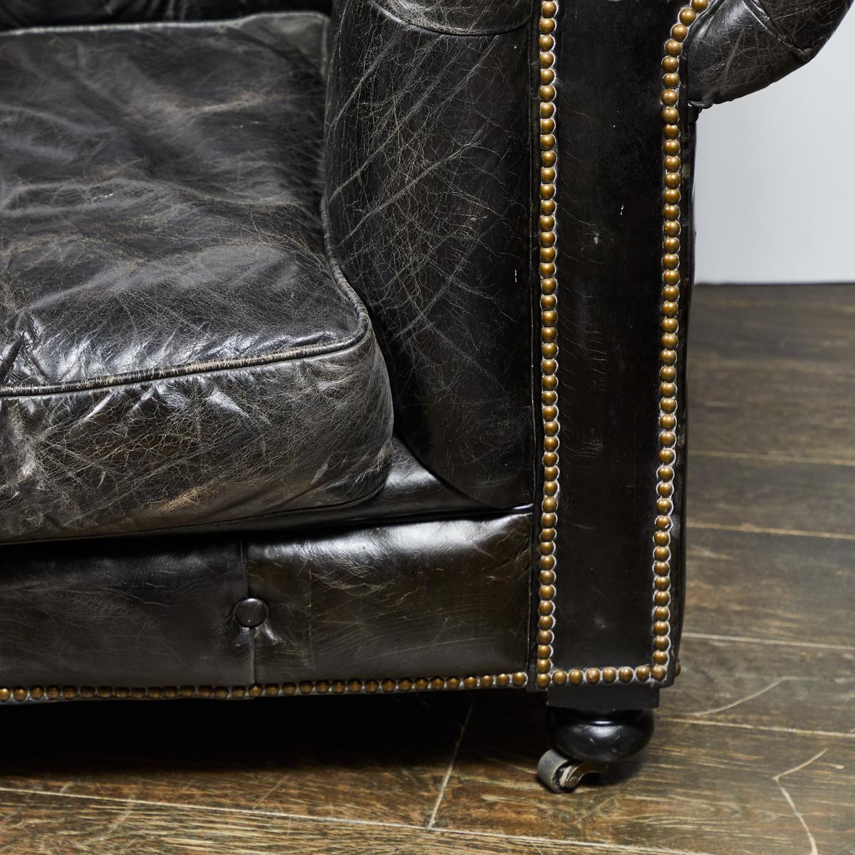 black leather oversized chair
