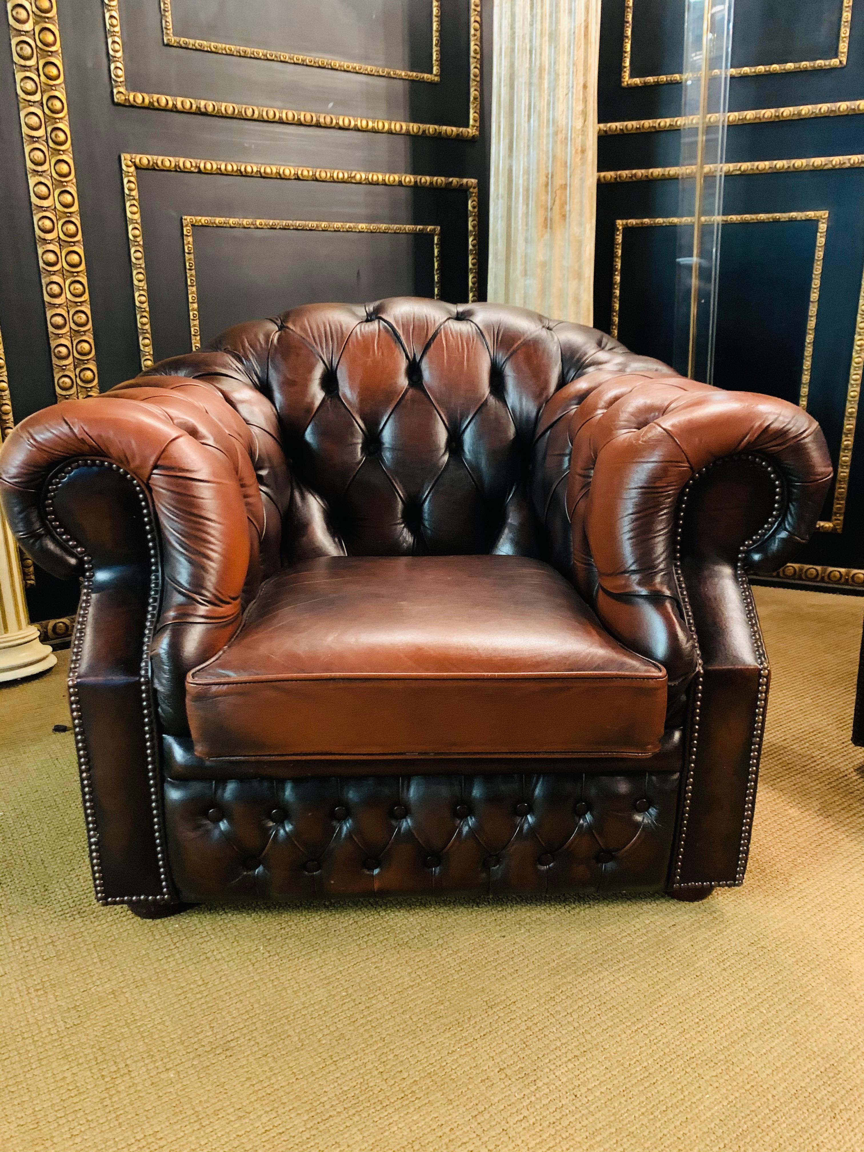 Chesterfield Set Kent Modell 3, 2 Seater and Armchair Brand by Centurion 4
