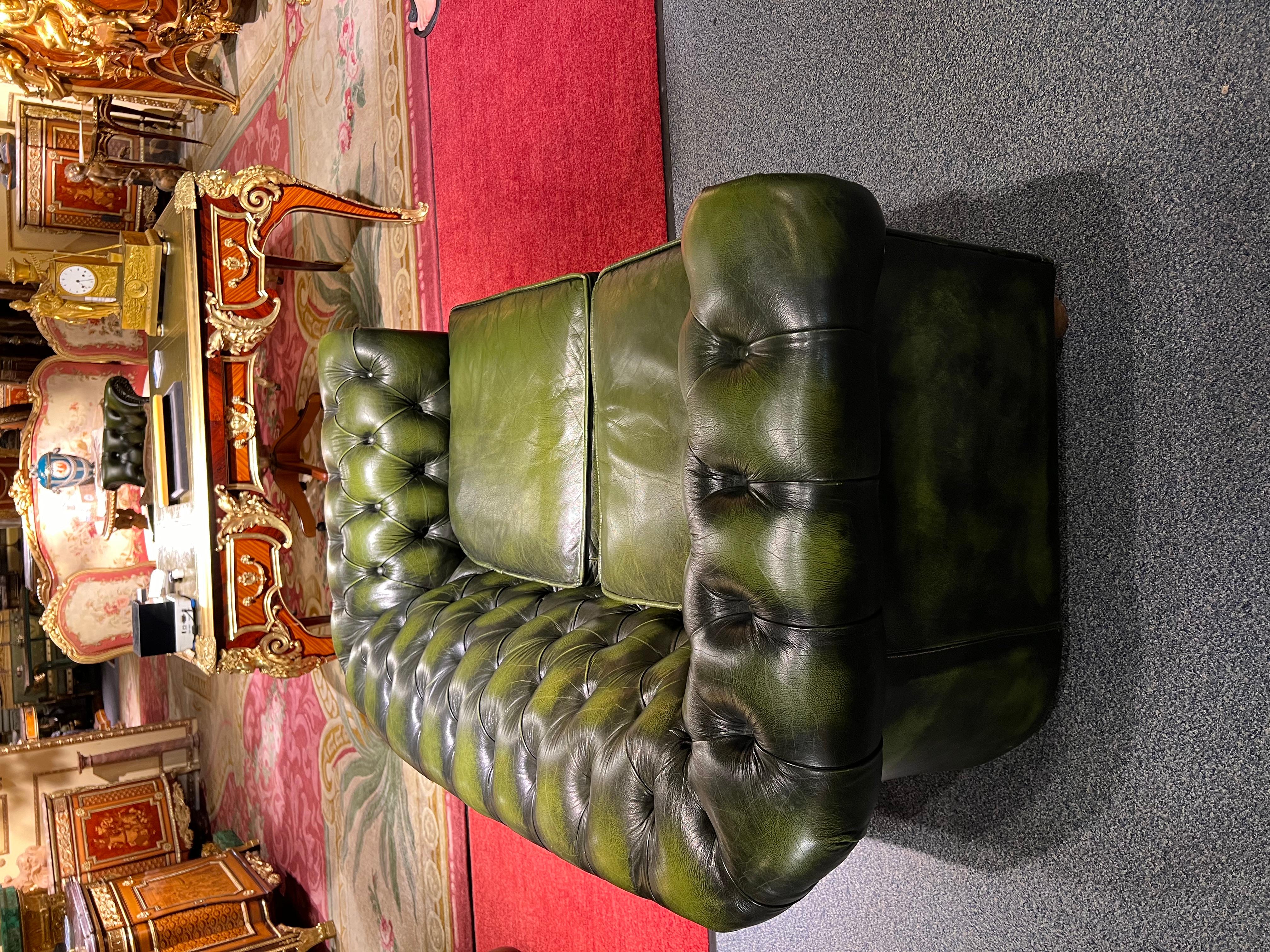 Chesterfield Set Kent Modell 3, 2 Seater and Armchair Brand by Centurion 5