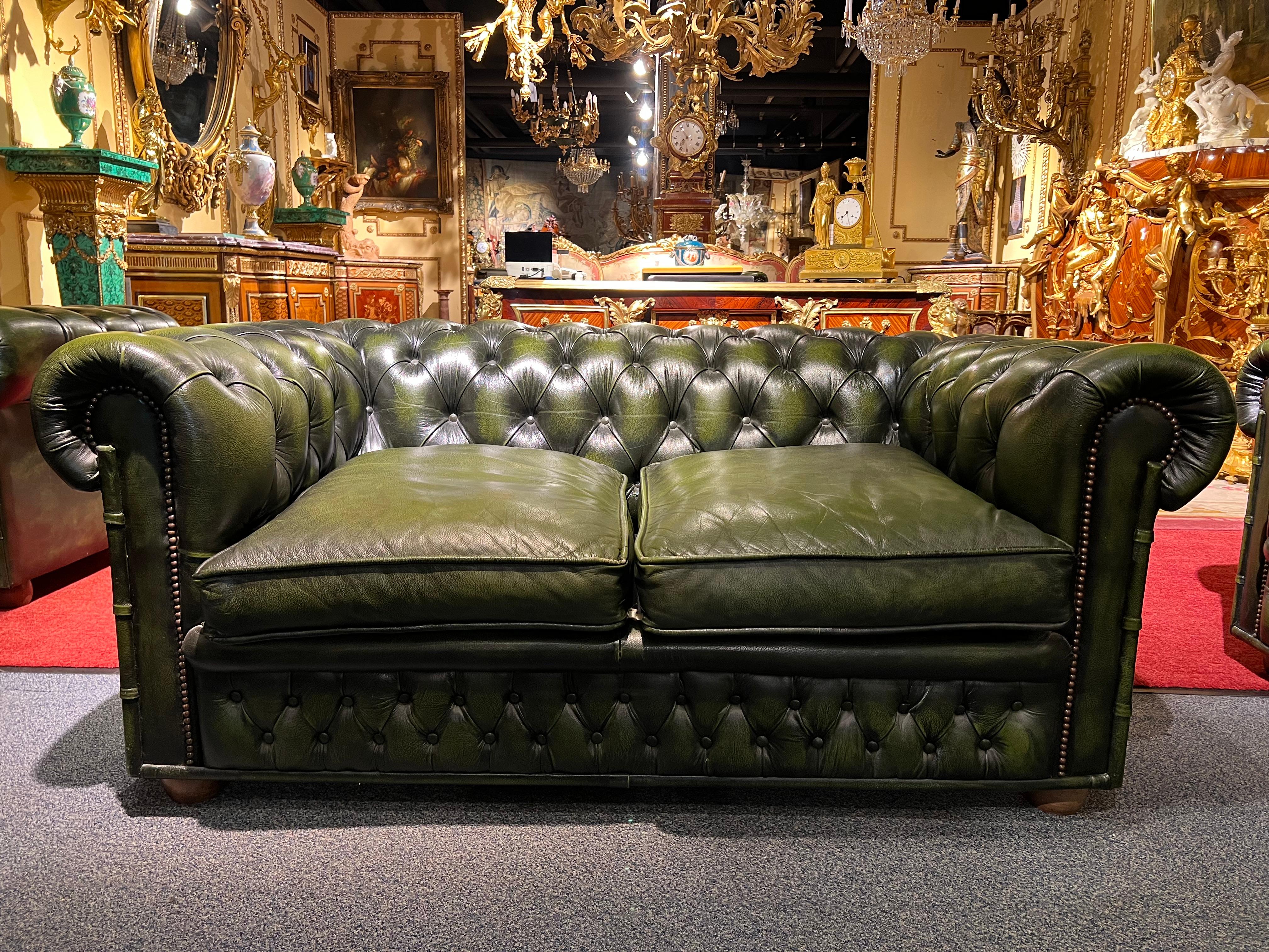 Chesterfield Set Kent Modell 3, 2 Seater and Armchair Brand by Centurion 6
