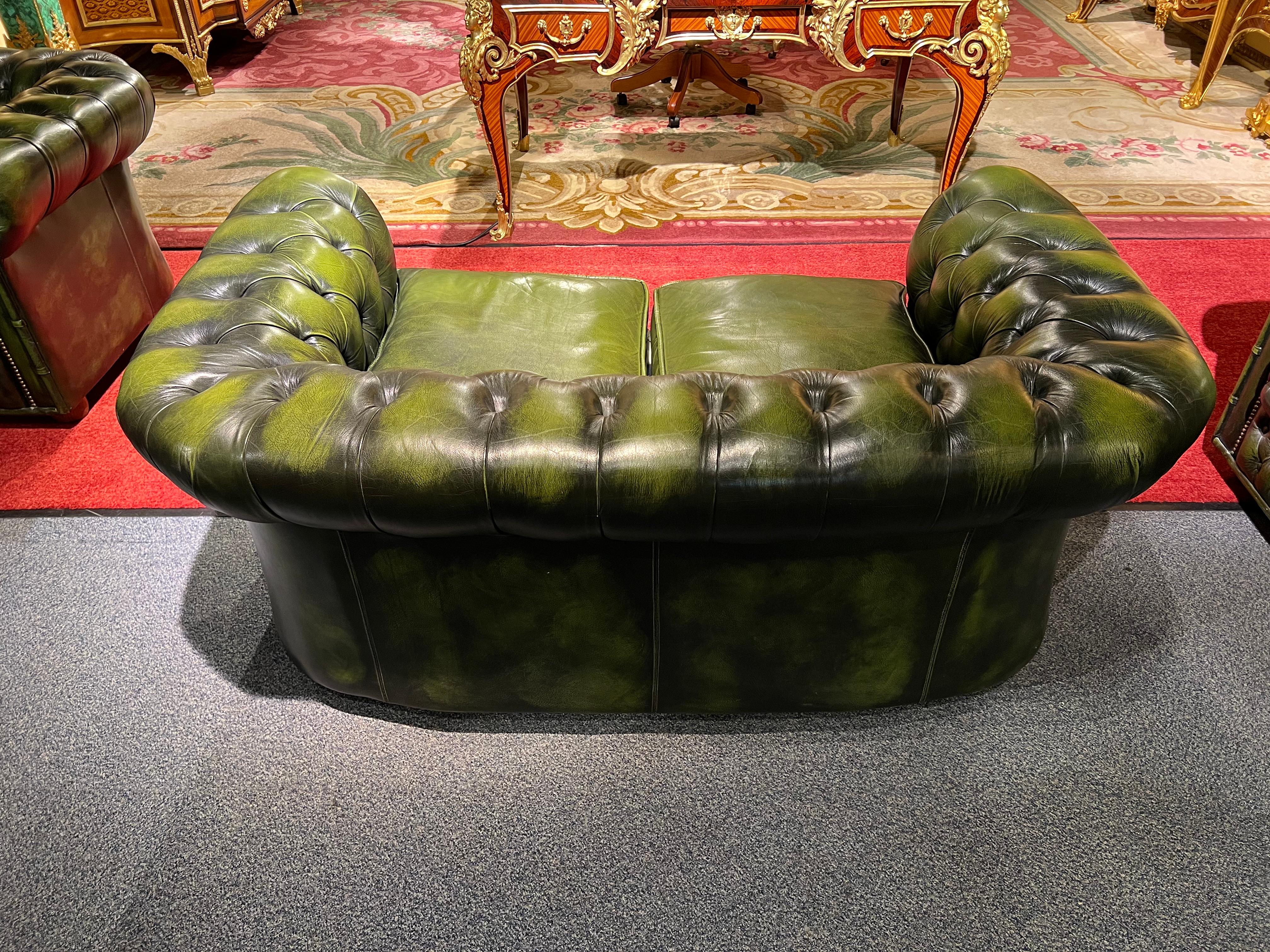 Chesterfield Set Kent Modell 3, 2 Seater and Armchair Brand by Centurion 7