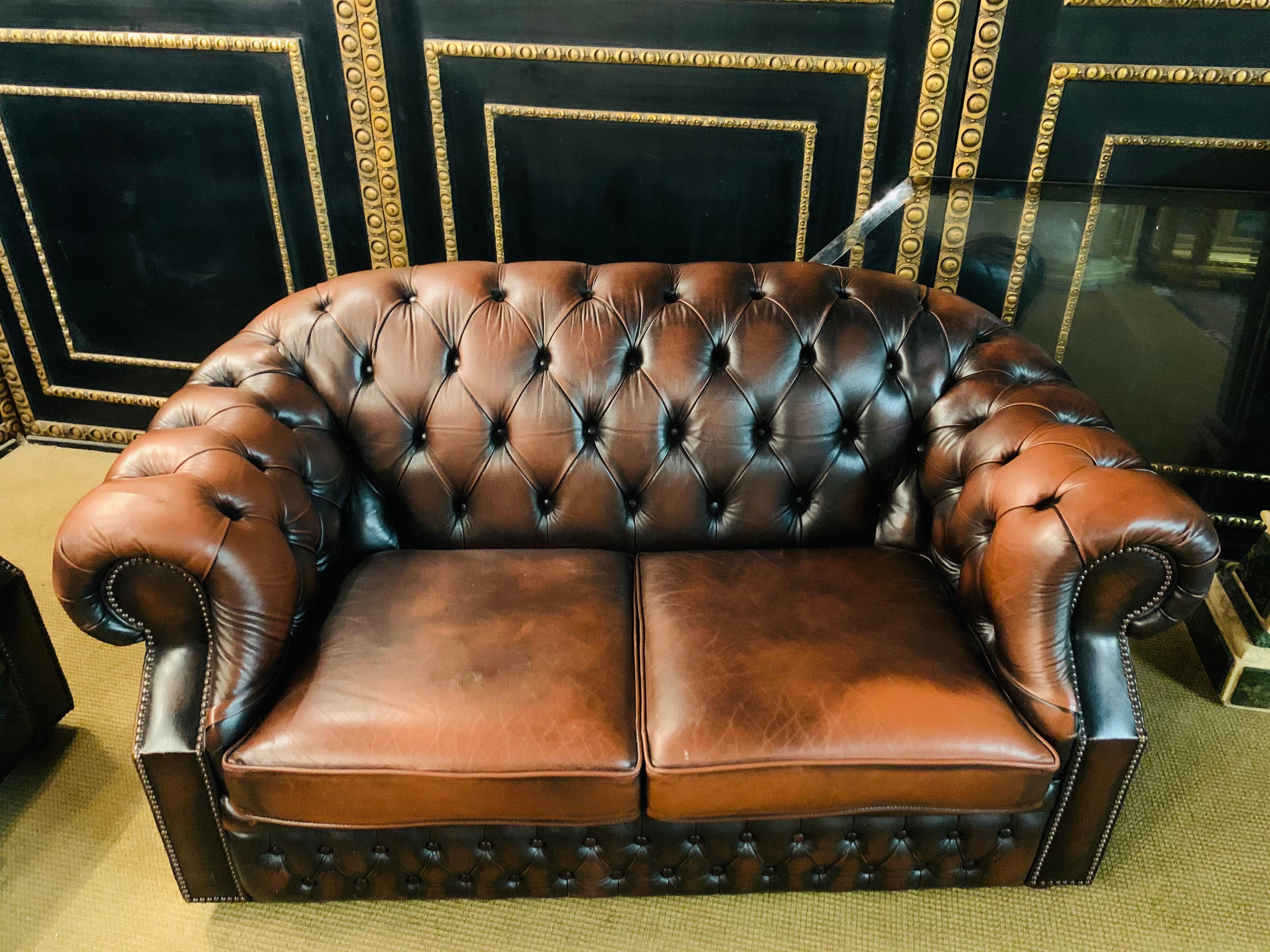 Chesterfield Set Kent Modell 3, 2 Seater and Armchair Brand by Centurion In Good Condition In Berlin, DE