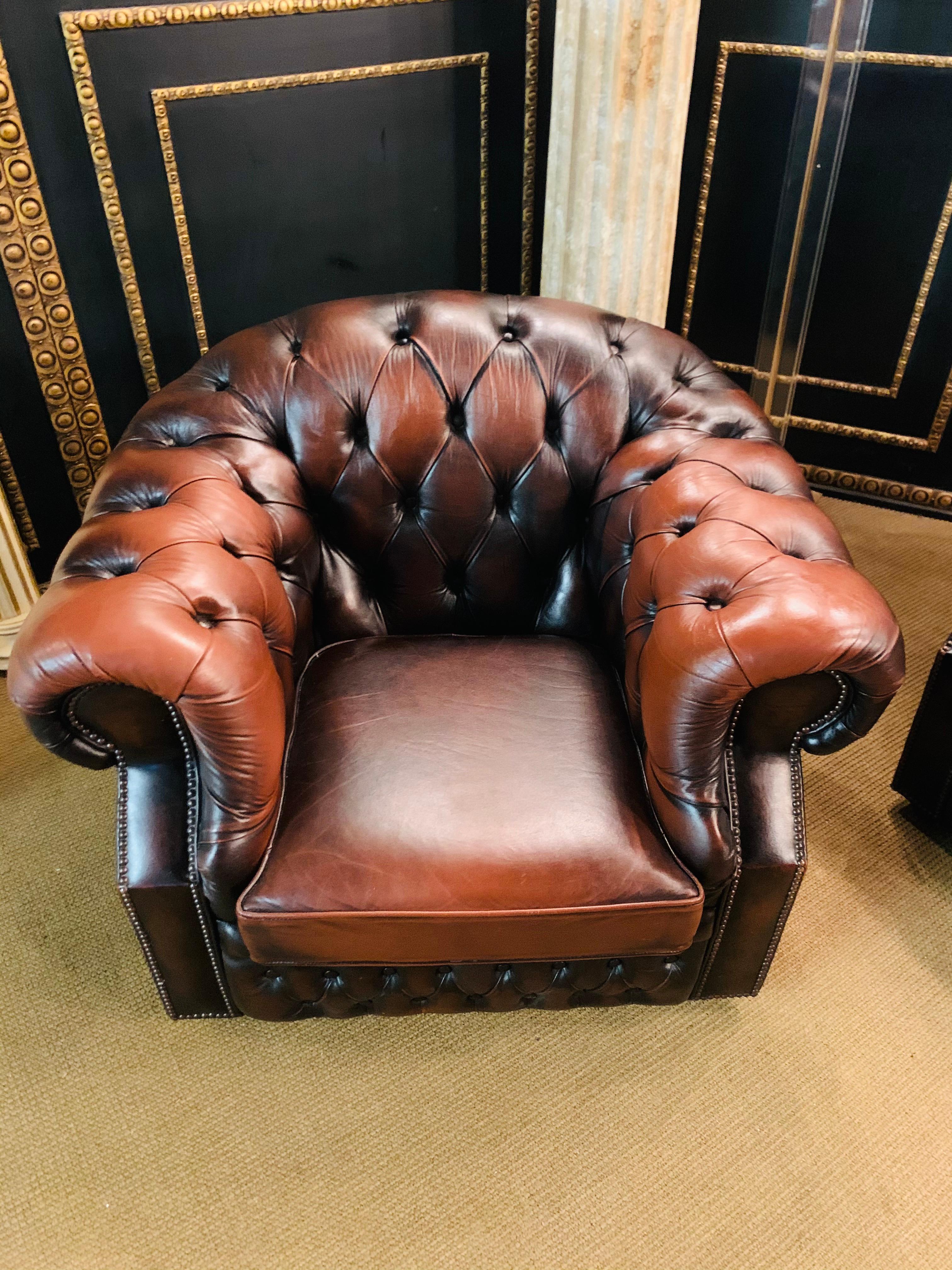 Chesterfield Set Kent Modell 3, 2 Seater and Armchair Brand by Centurion 2