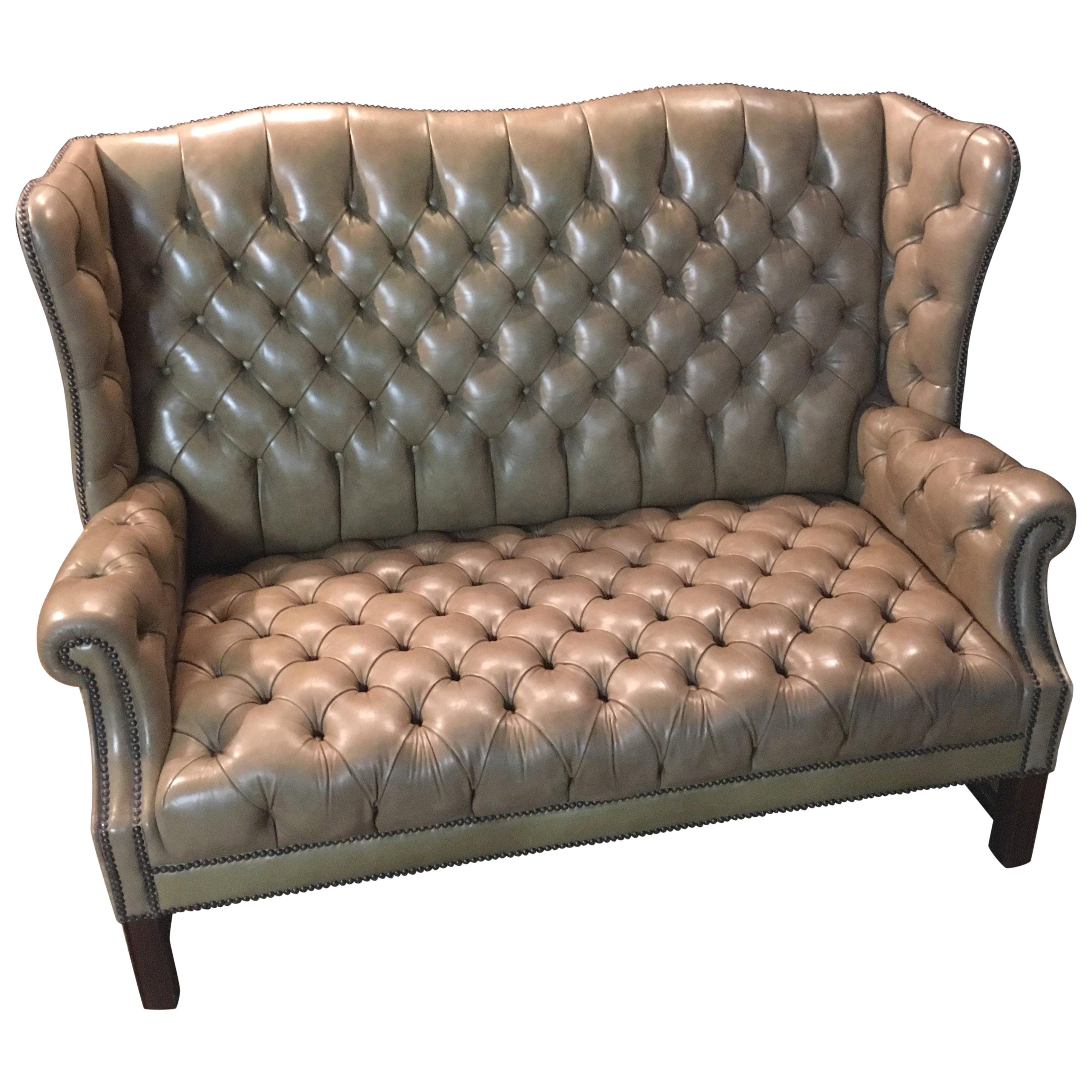 Chesterfield Sofa 2-Seat, High Back Top Condition