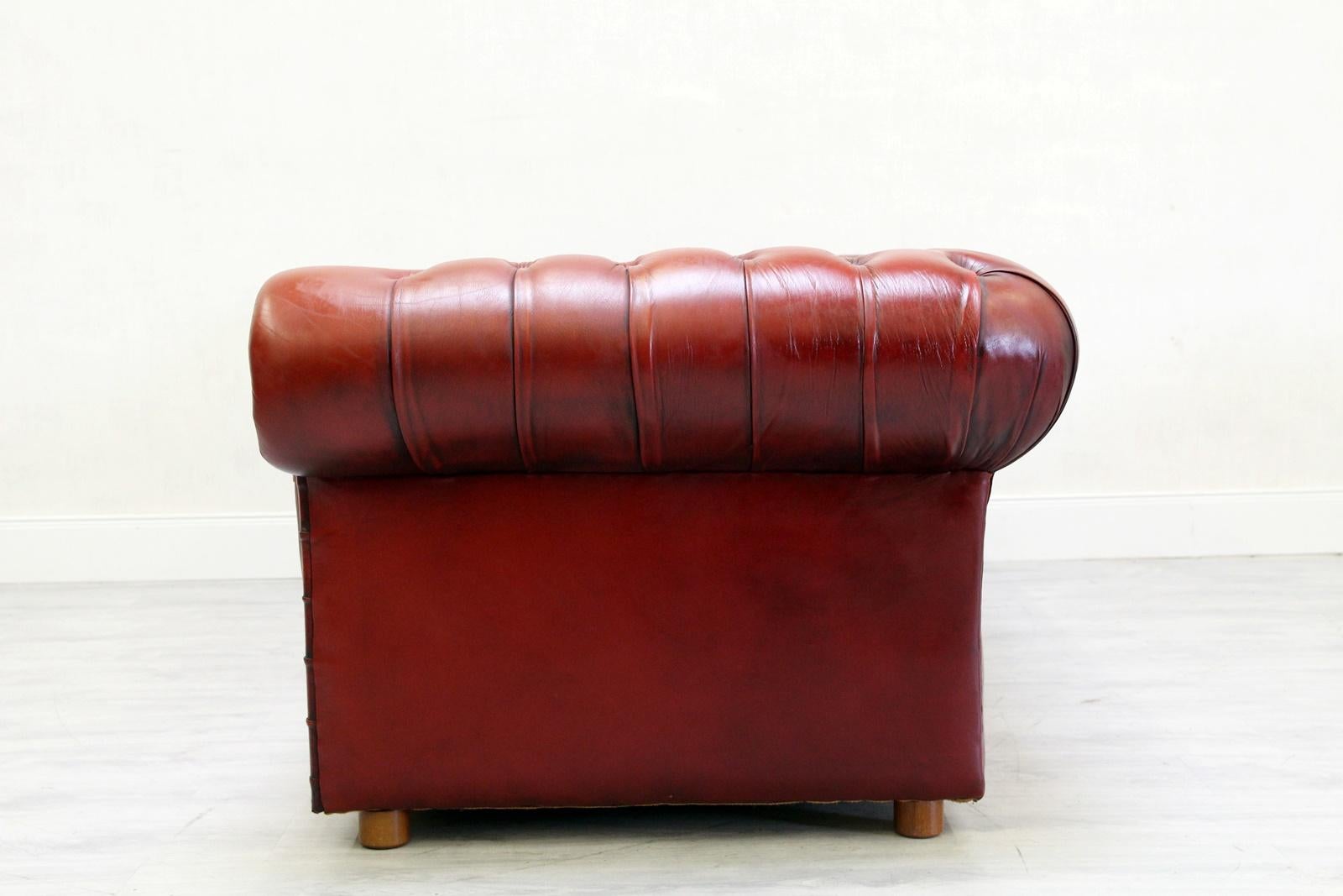 Chesterfield Sofa Garnitur Ledergarnitu Couch Antik 2-Seat 3-Seat, English For Sale 9