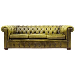 Chesterfield Sofa Leather Antique Vintage Couch English Chippendale